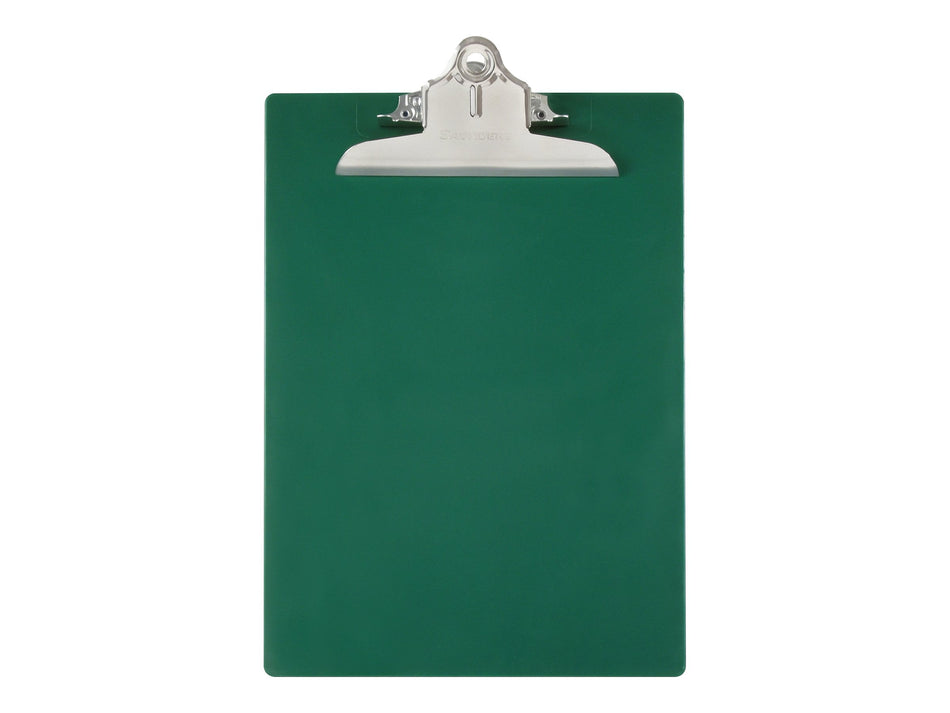 Saunders US-Works Plastic Clipboard, Letter Size, Green