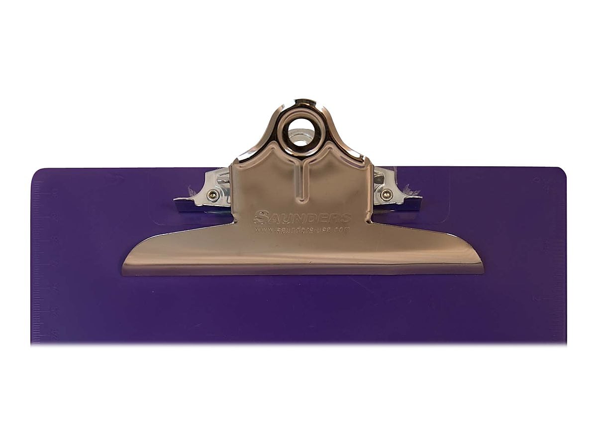 Saunders US-Works Plastic Clipboard, Letter Size, Purple