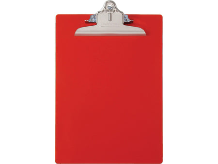 Saunders US-Works Plastic Clipboard, Letter Size, Red