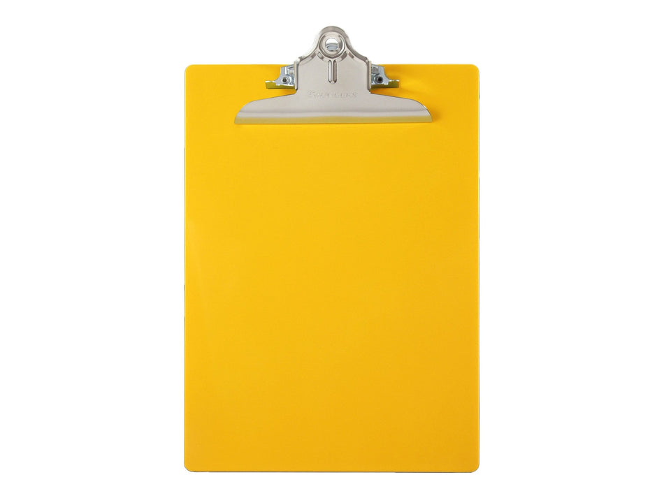 Saunders US-Works Plastic Clipboard, Letter Size, Yellow