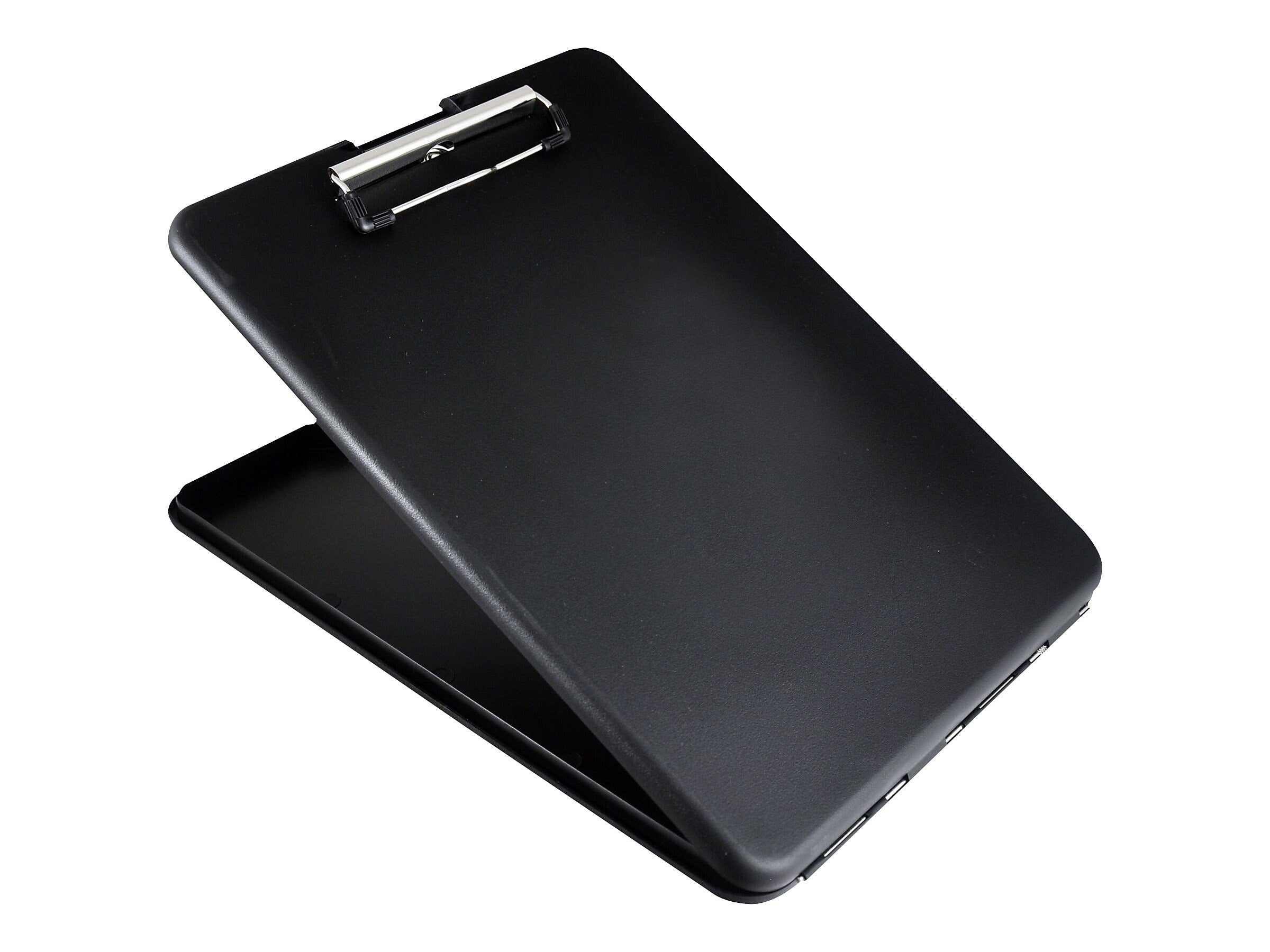 Saunders US-Works SlimMate Polypropylene Storage Clipboard, Letter Size, Black