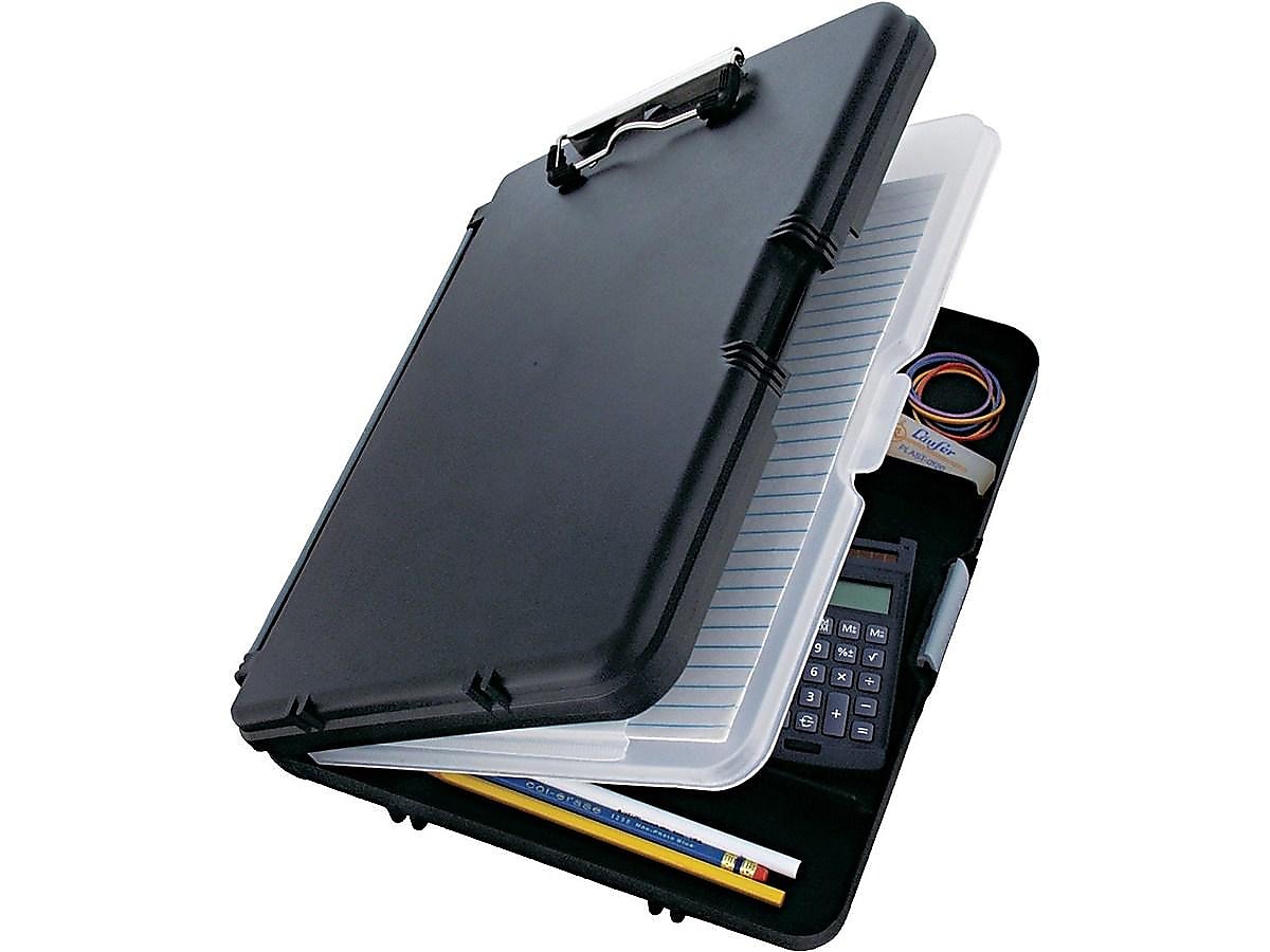 Saunders WorkMate II Polypropylene Storage Clipboard, Black