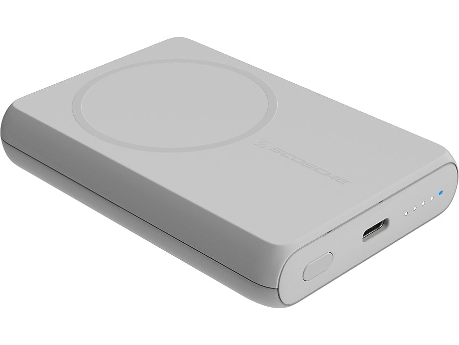 scosche GoBat MagSafe Wireless Power Bank, 5000mAh, White