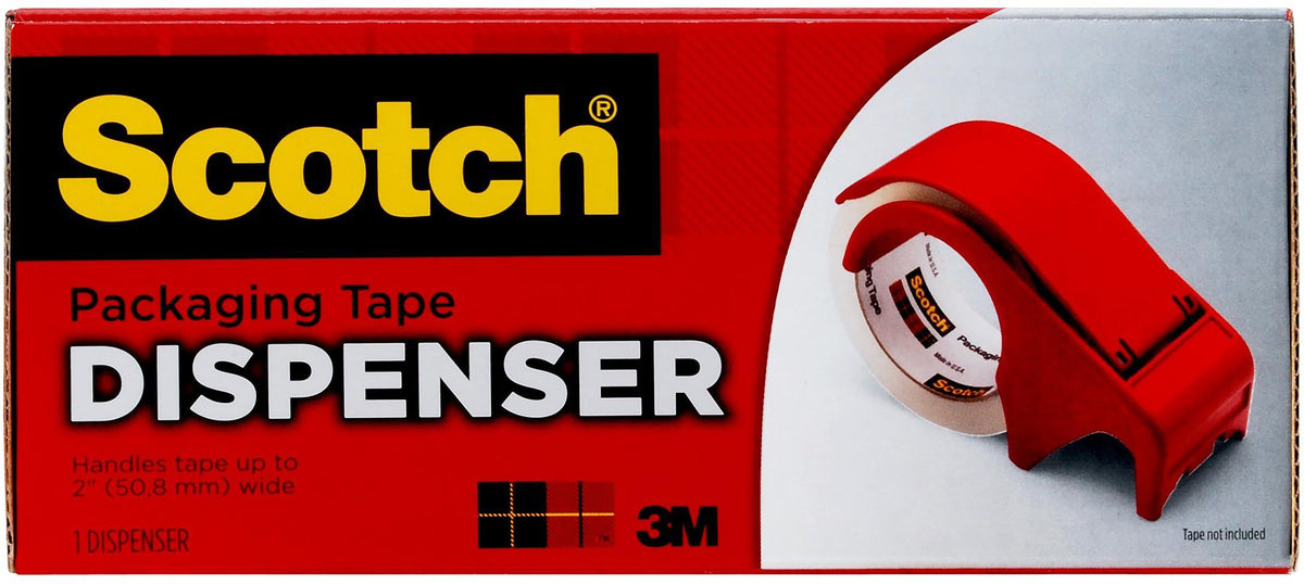 Scotch 1.88" Packing Tape Dispenser, Red