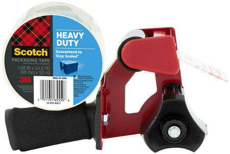 Scotch 2" Handheld Packing Tape Dispenser, Red