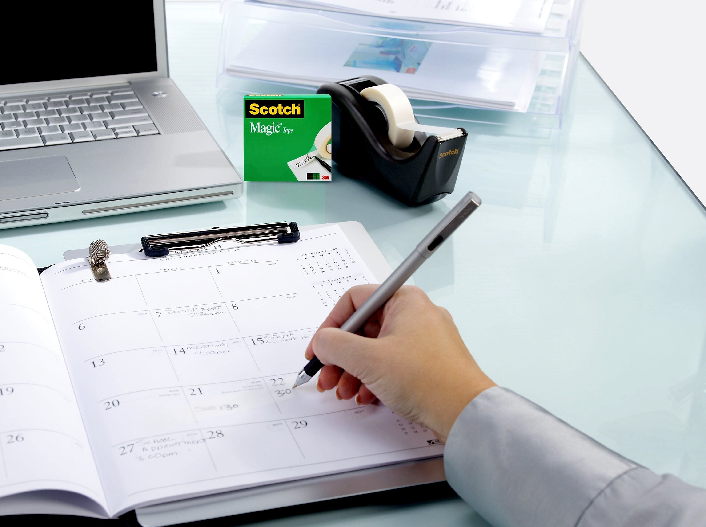 Scotch Book Transparent Clear Tape, 1.5