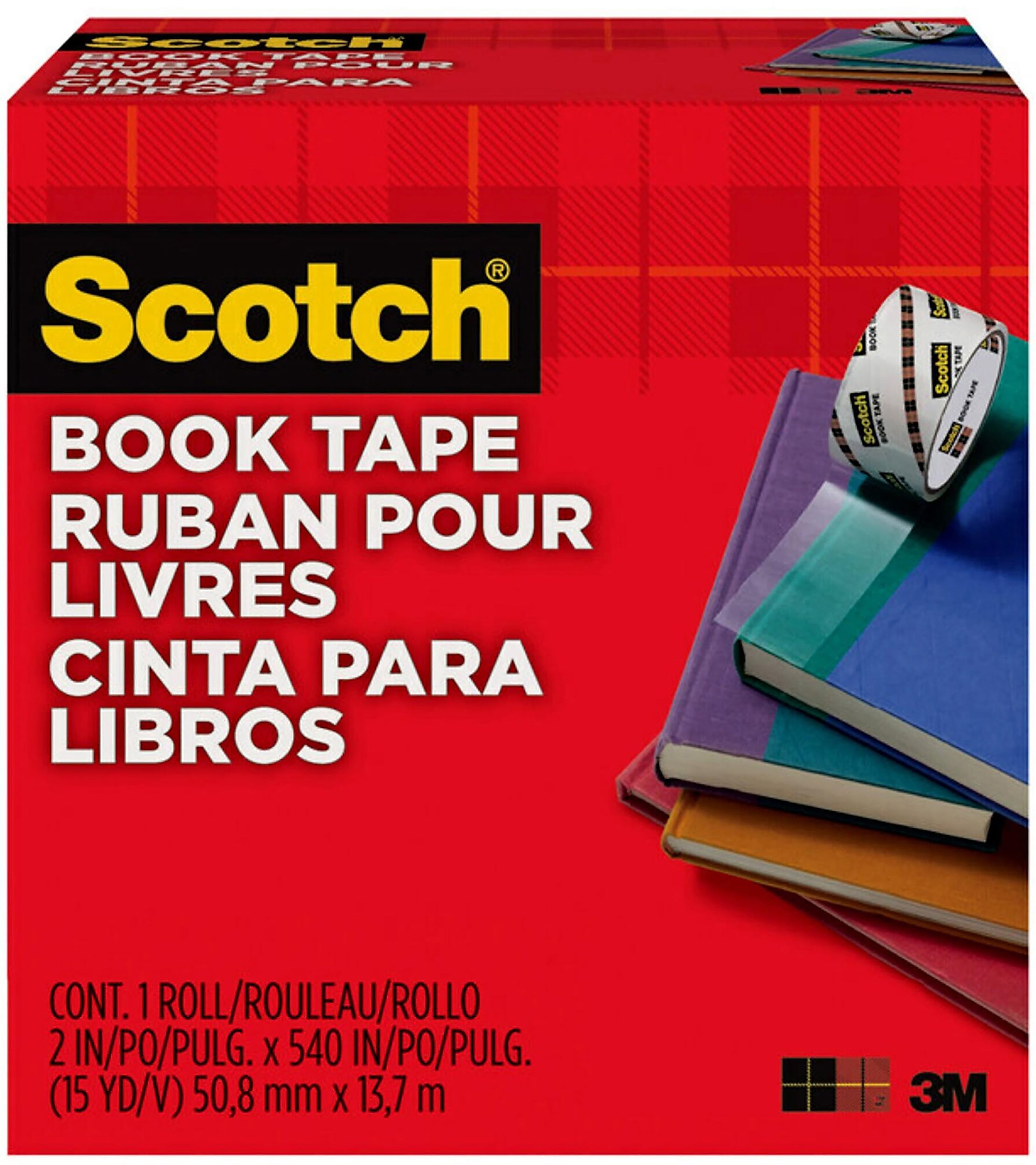 Scotch Book Transparent Tape, 2