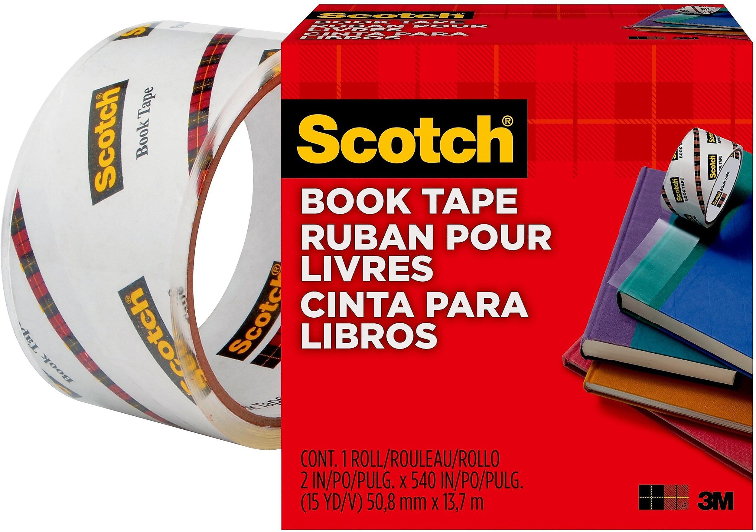 Scotch Book Transparent Tape, 2