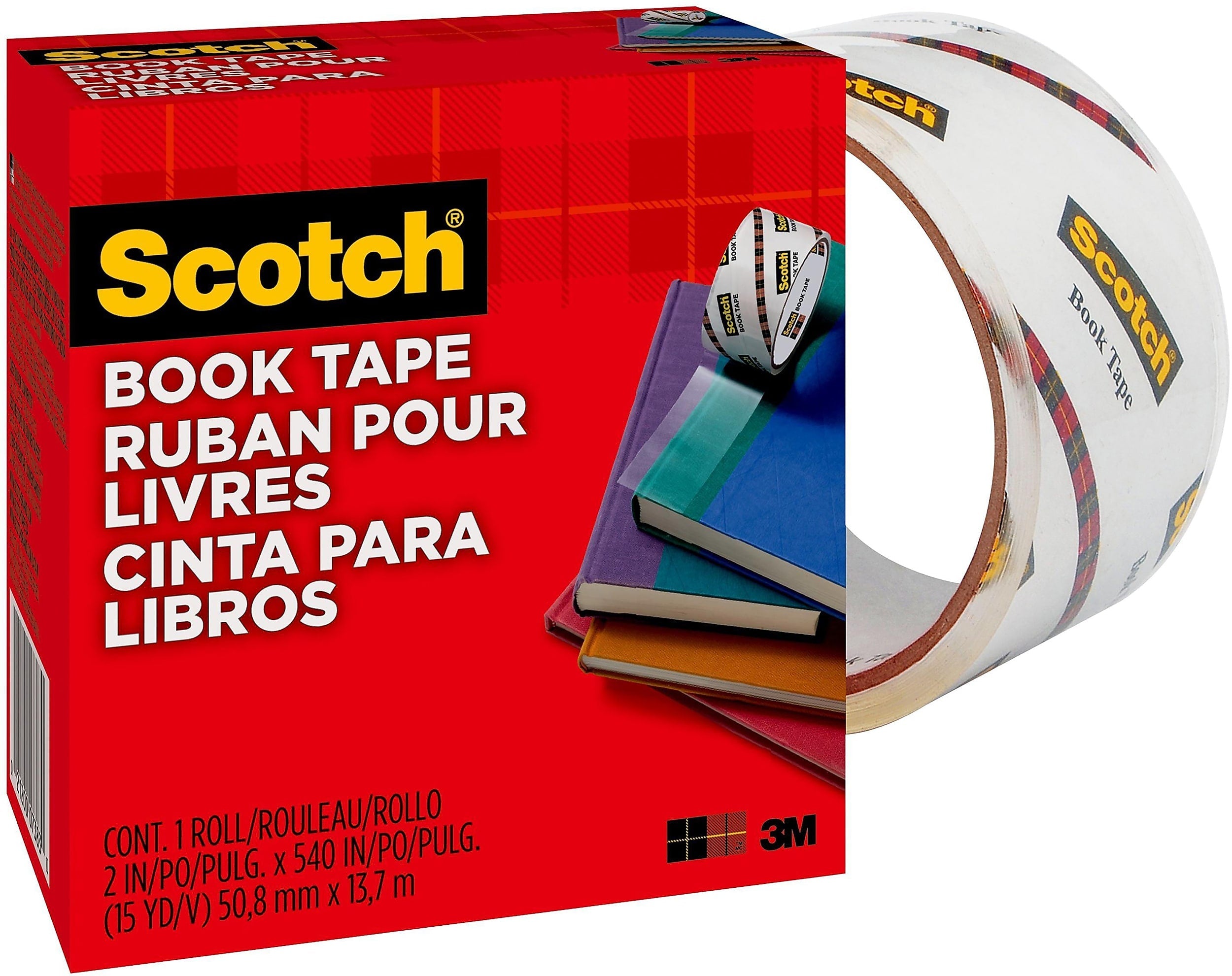Scotch Book Transparent Tape, 2