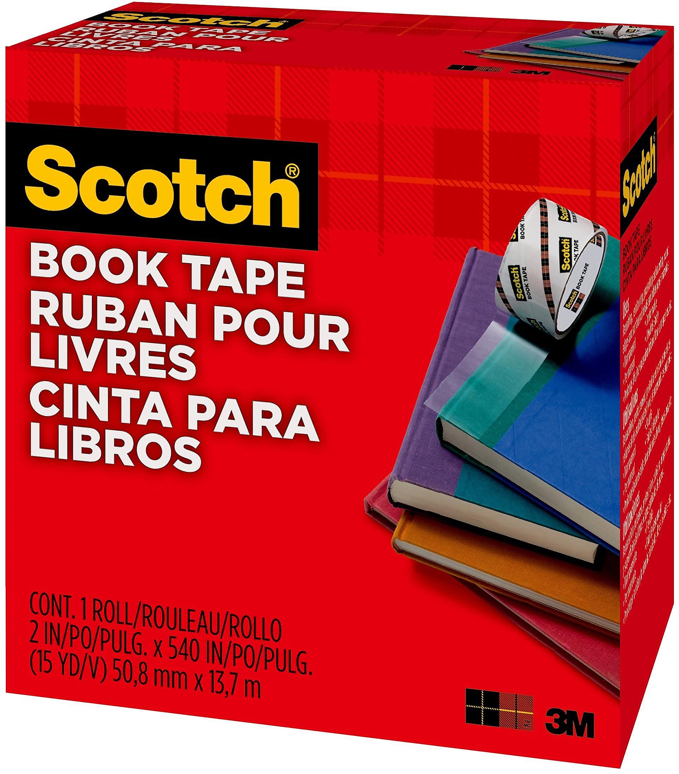 Scotch Book Transparent Tape, 2