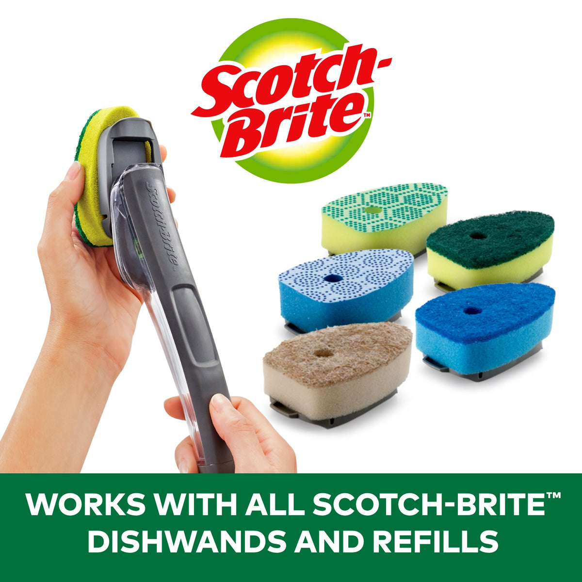 Scotch-Brite Heavy Duty Dishwand Refills, 2/Pack