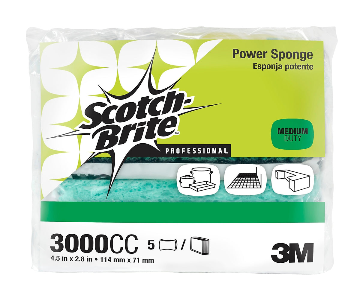 Scotch-Brite Heavy Duty Sponge, Blue, 5 Sponges/Pack