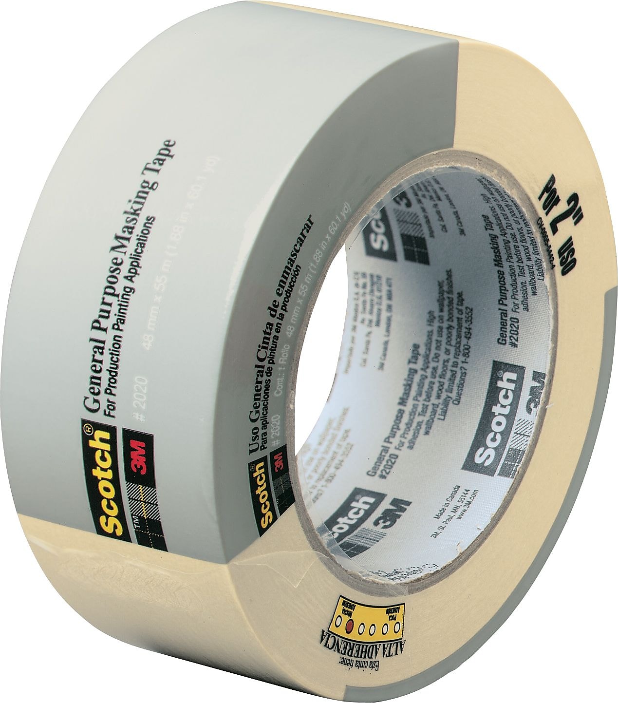 Scotch® Commercial-Grade Masking Tape for Production Painting, 1.88