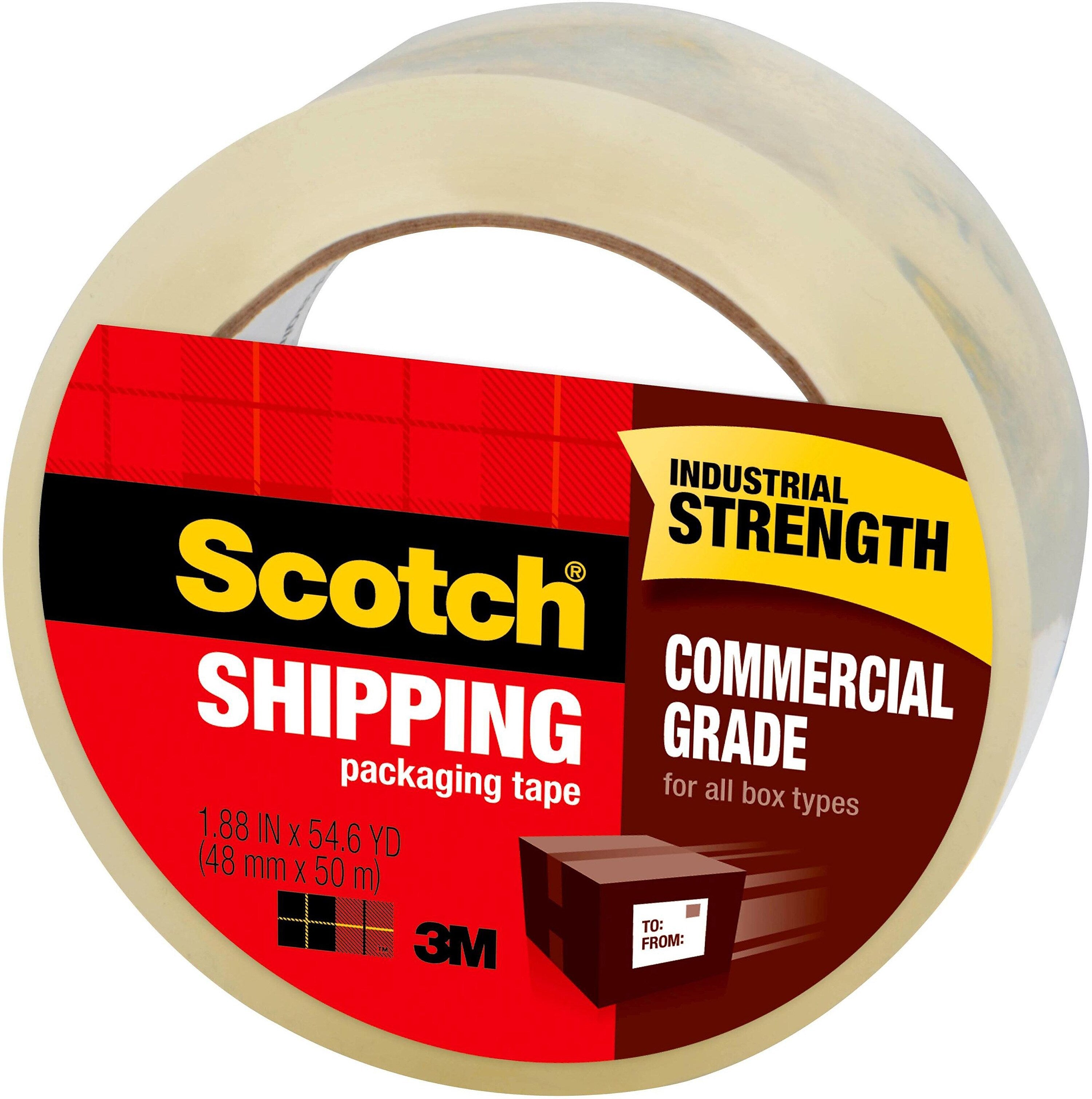 Scotch Commercial Grade Shipping Packing Tape, 1.88