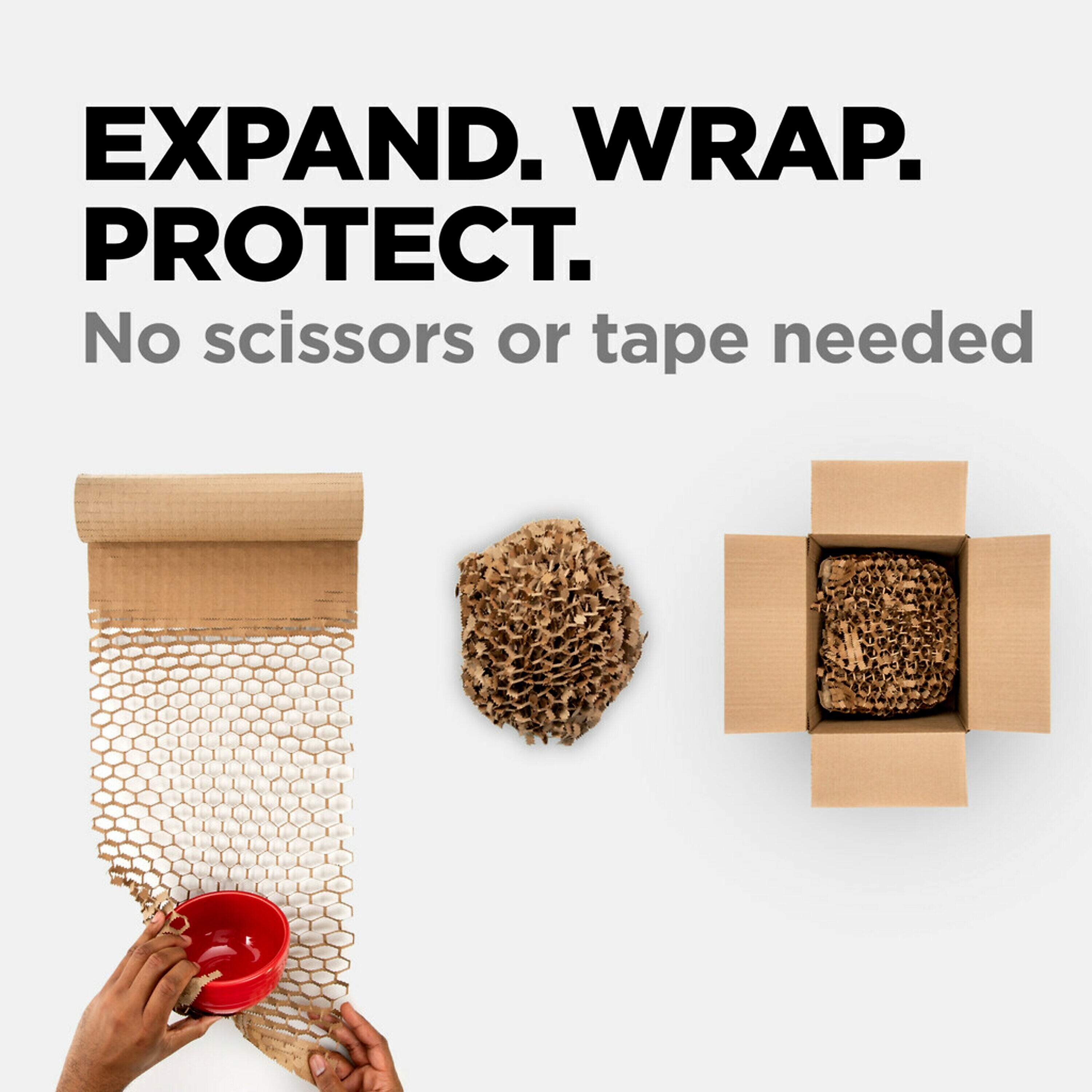 Scotch Cushion Lock Protective Wrap, Tan, 12