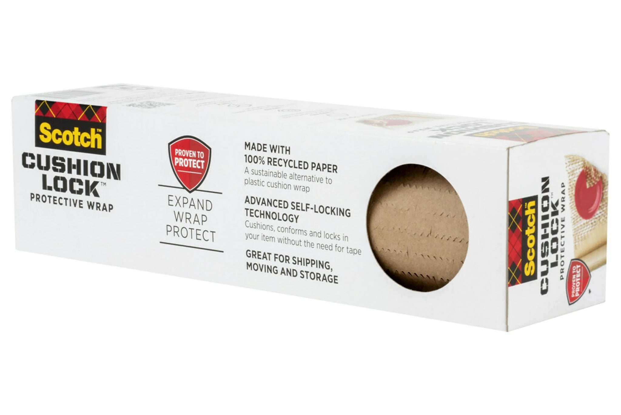 Scotch Cushion Lock Protective Wrap, Tan, 12