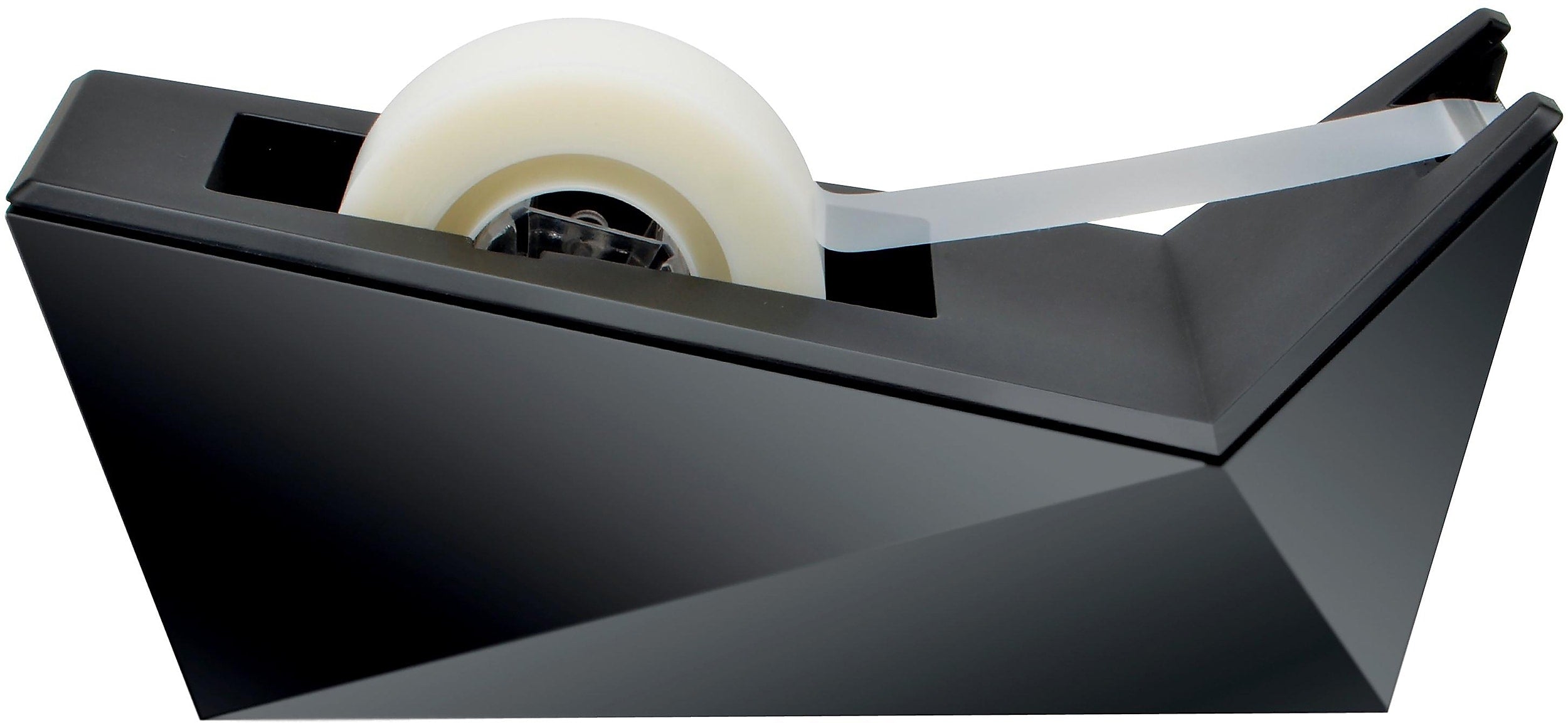Scotch® Desktop Tape Dispenser, Facet Design, Metallic Black Finish