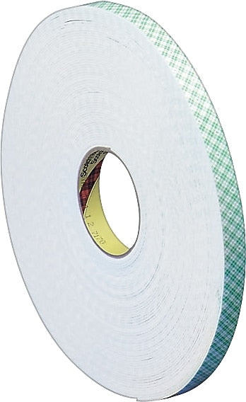 Scotch Double-Coated Foam Tape, White, 3/8