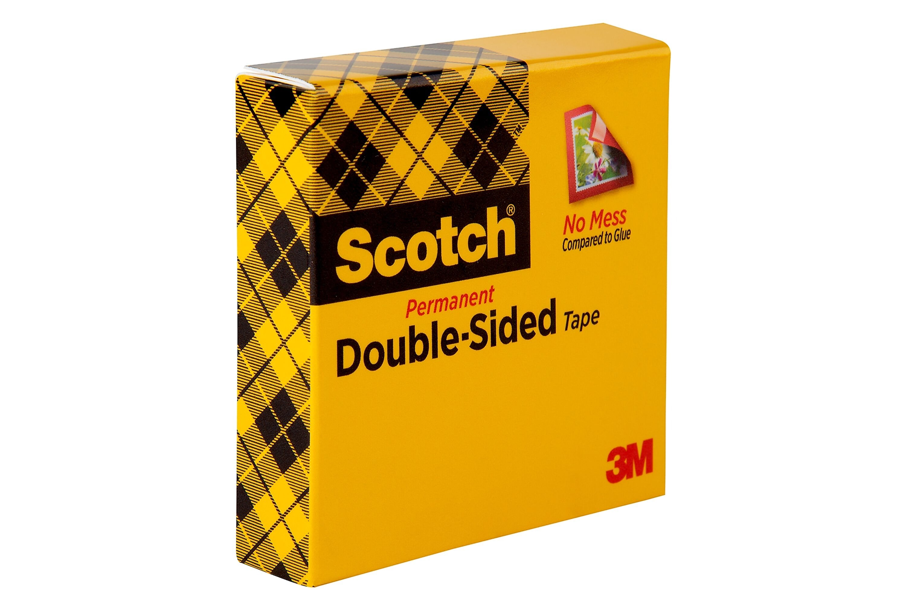 Scotch® Double Sided Tape, Wide Width, 1