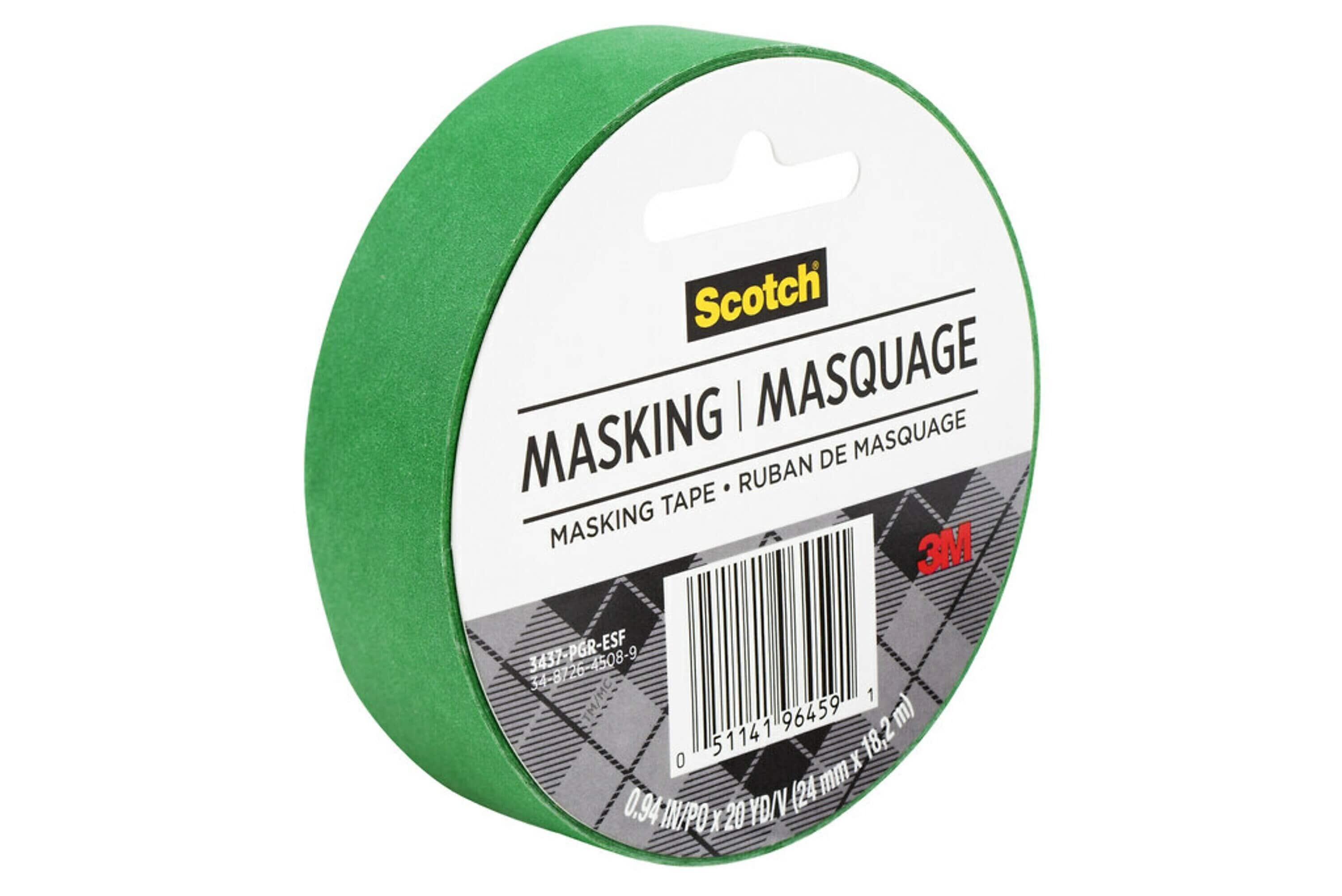 Scotch Expressions Masking Tape, 0.94 in. x 20 yds., Primary Green