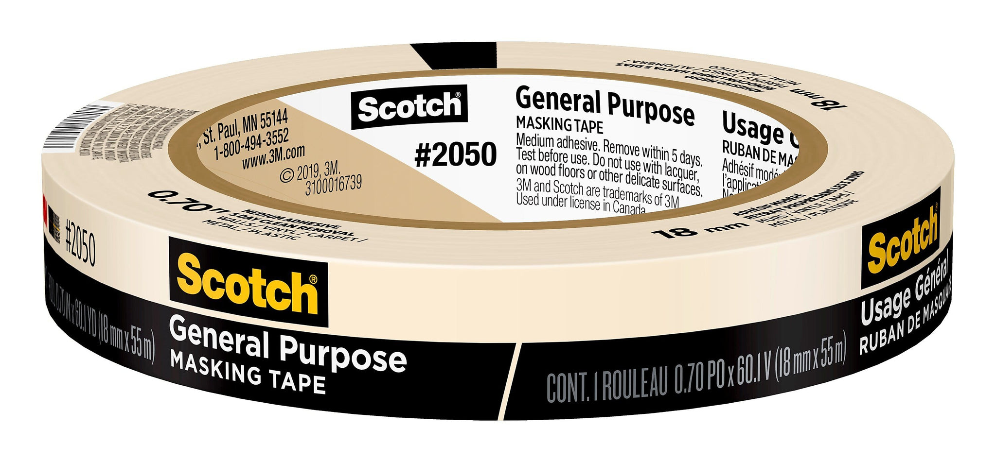 Scotch General Purpose Masking Tape, 0.70
