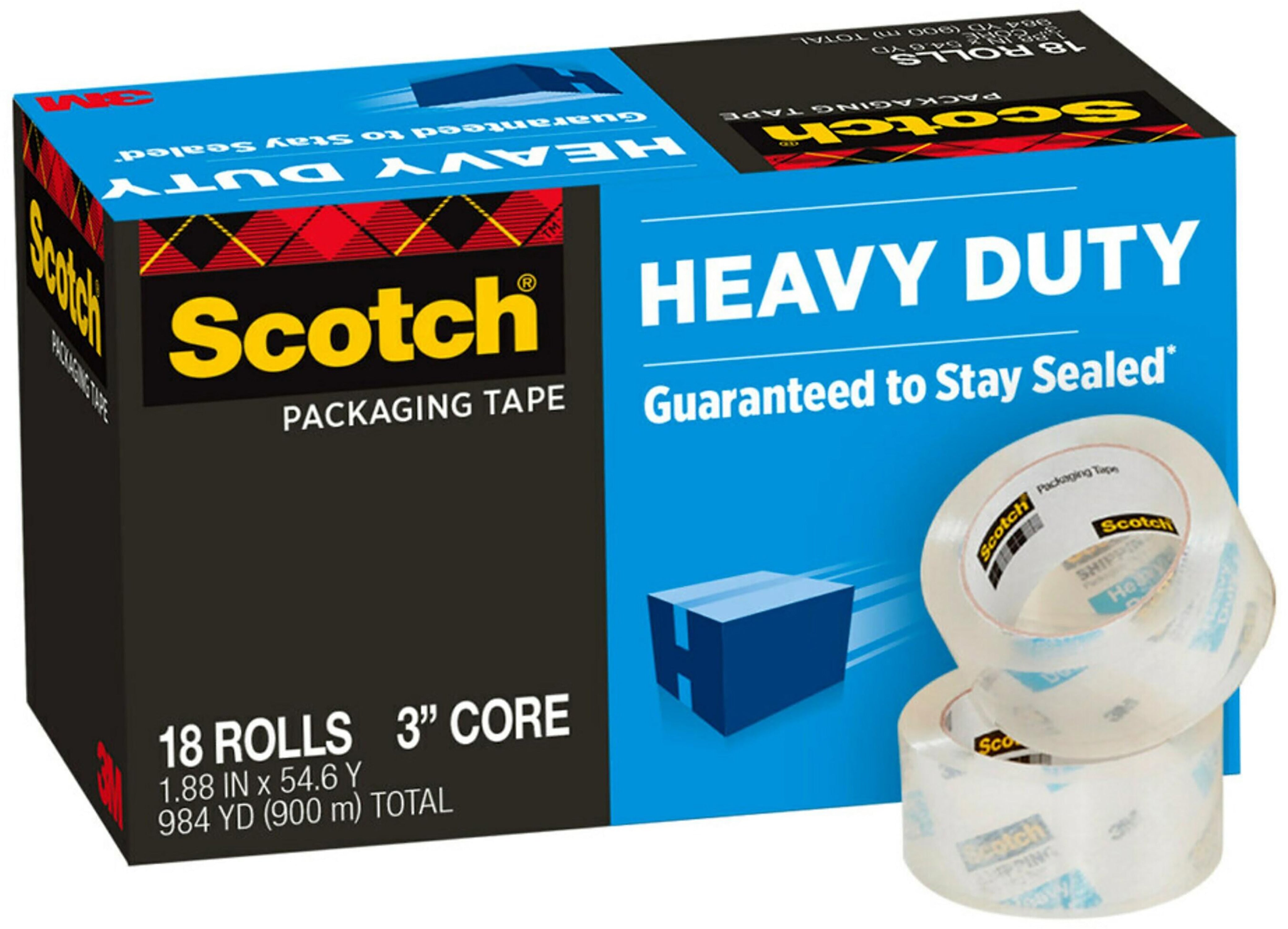 Scotch Heavy Duty Packing Tape, 1.88