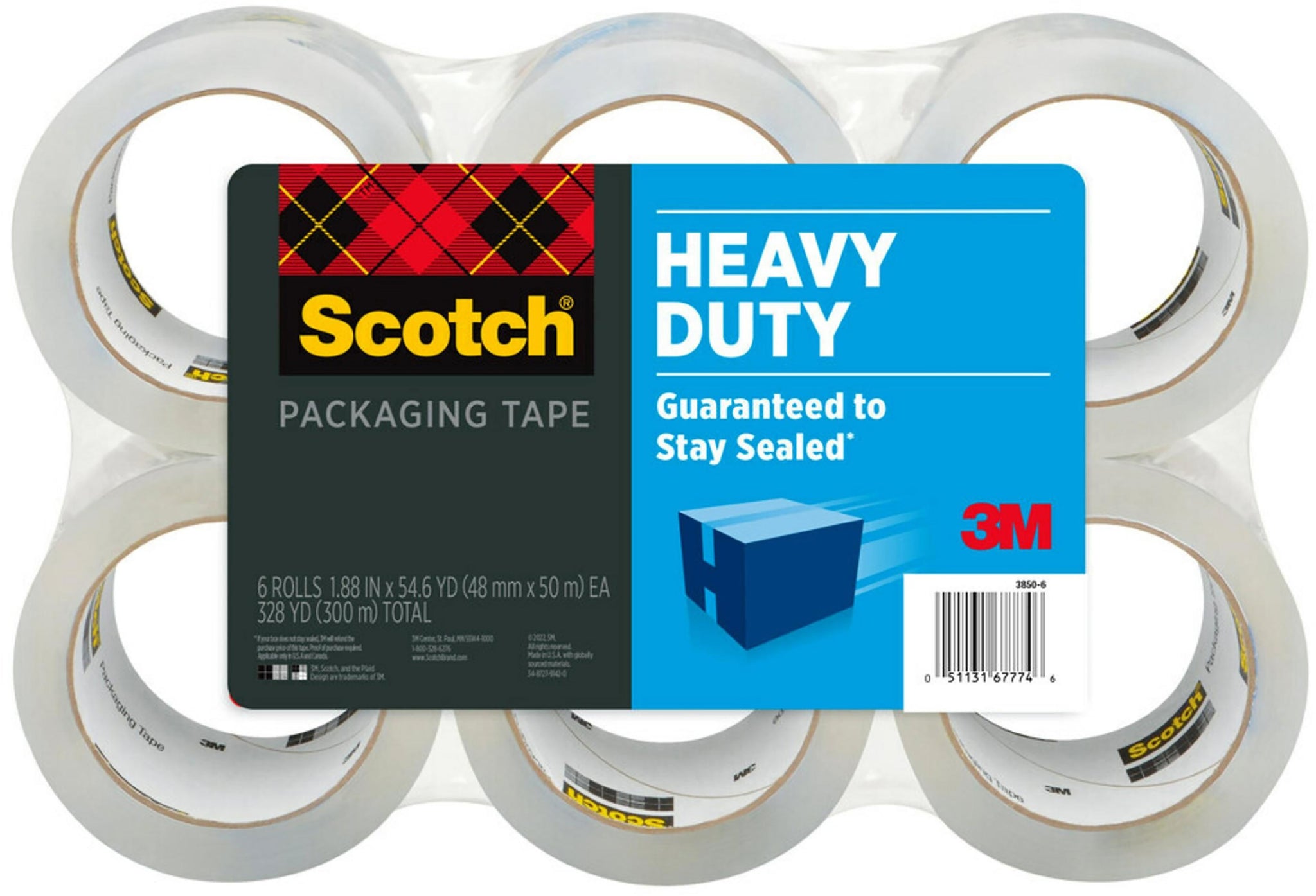 Scotch Heavy Duty Packing Tape, 1.88