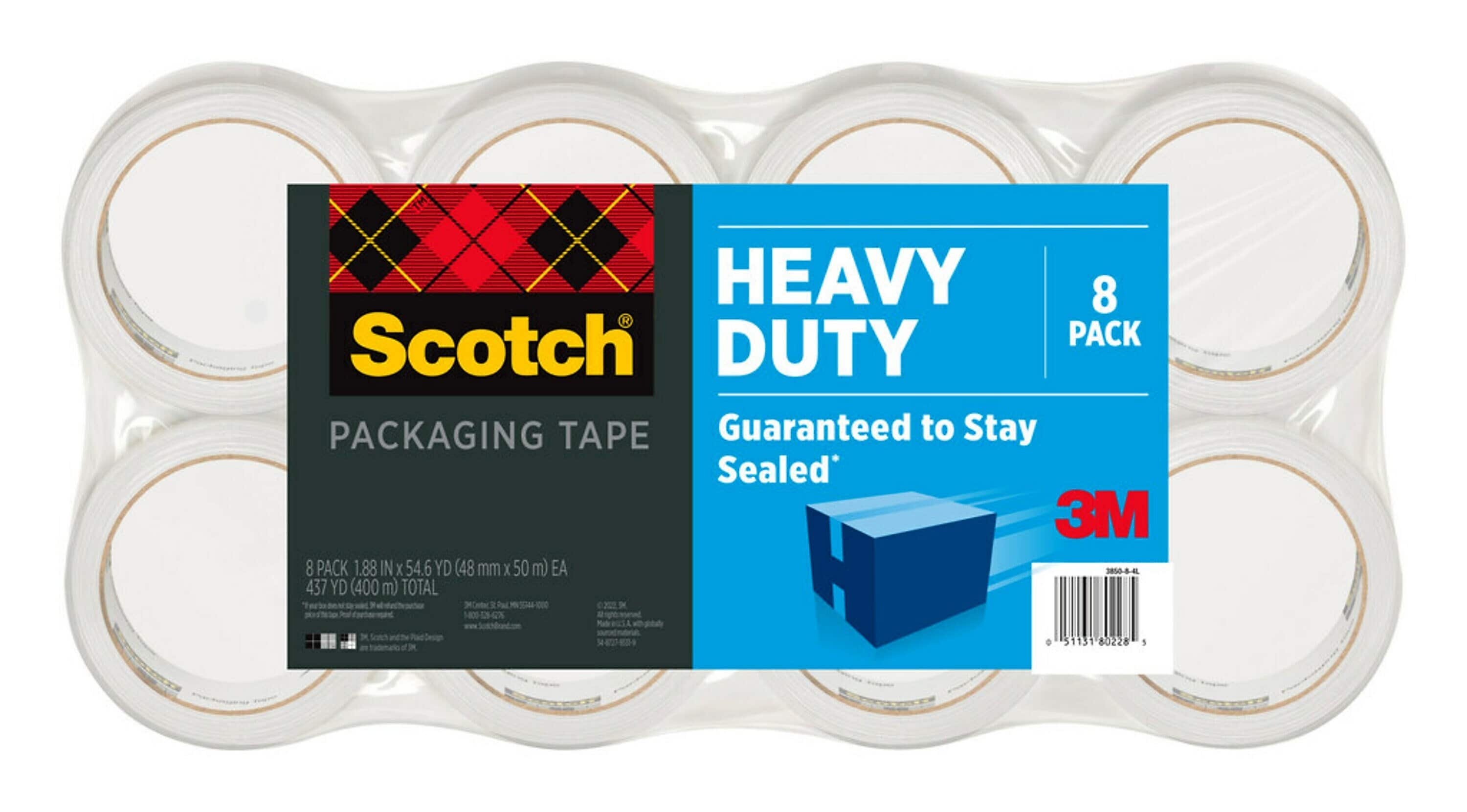 Scotch Heavy Duty Packing Tape, 1.88