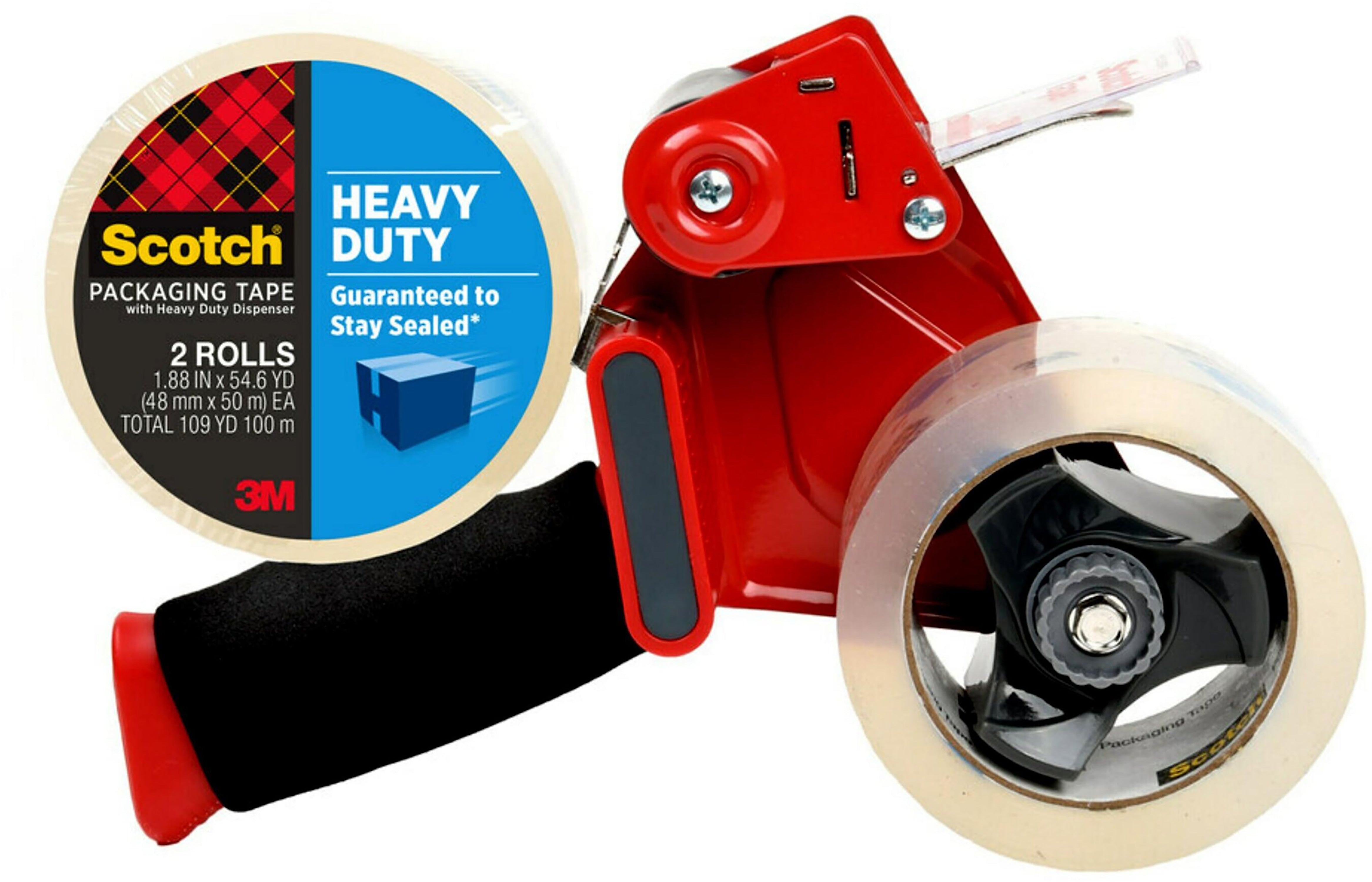 Scotch Heavy Duty Packing Tape with Dispenser, 1.88