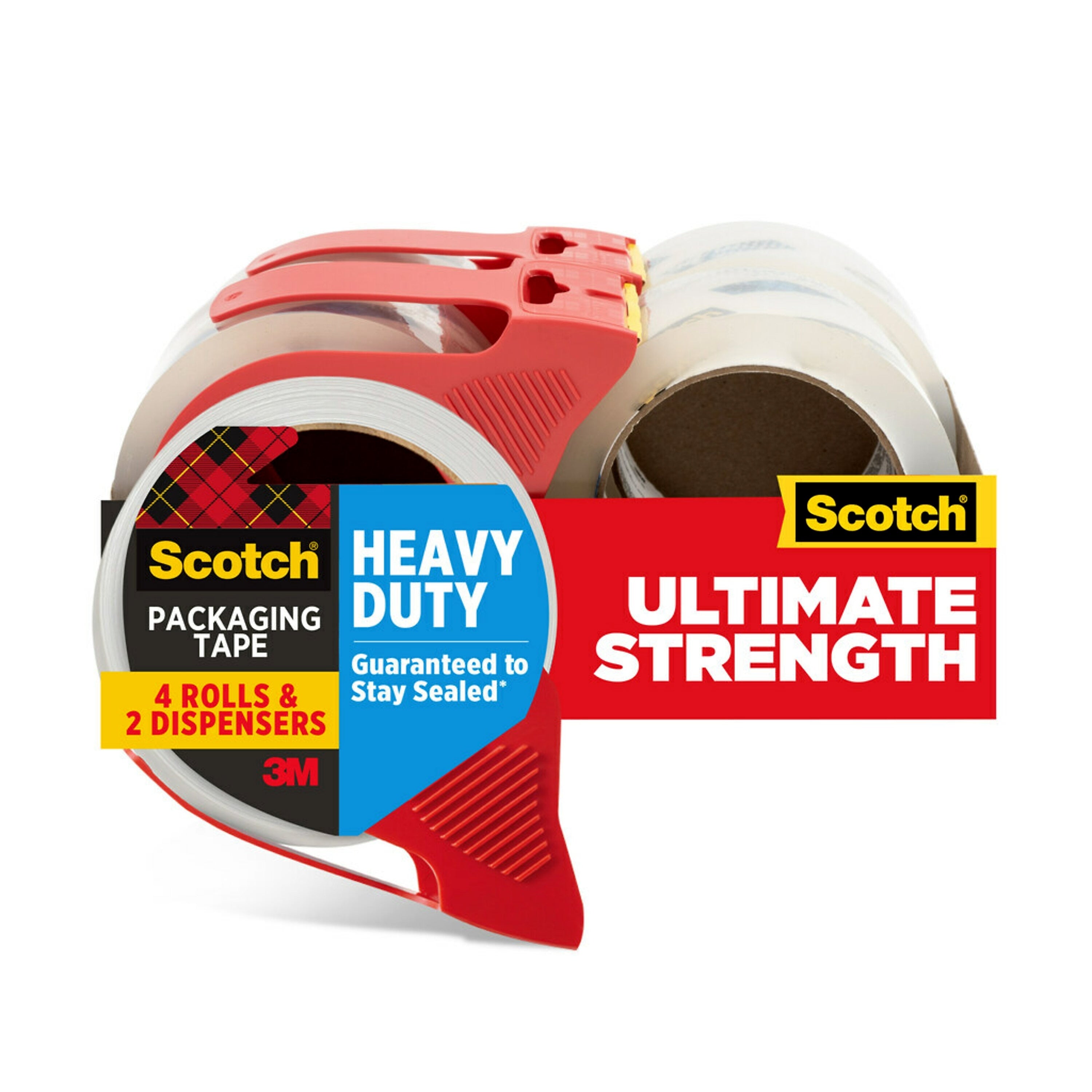 Scotch Heavy Duty Packing Tape with Dispenser, 1.88
