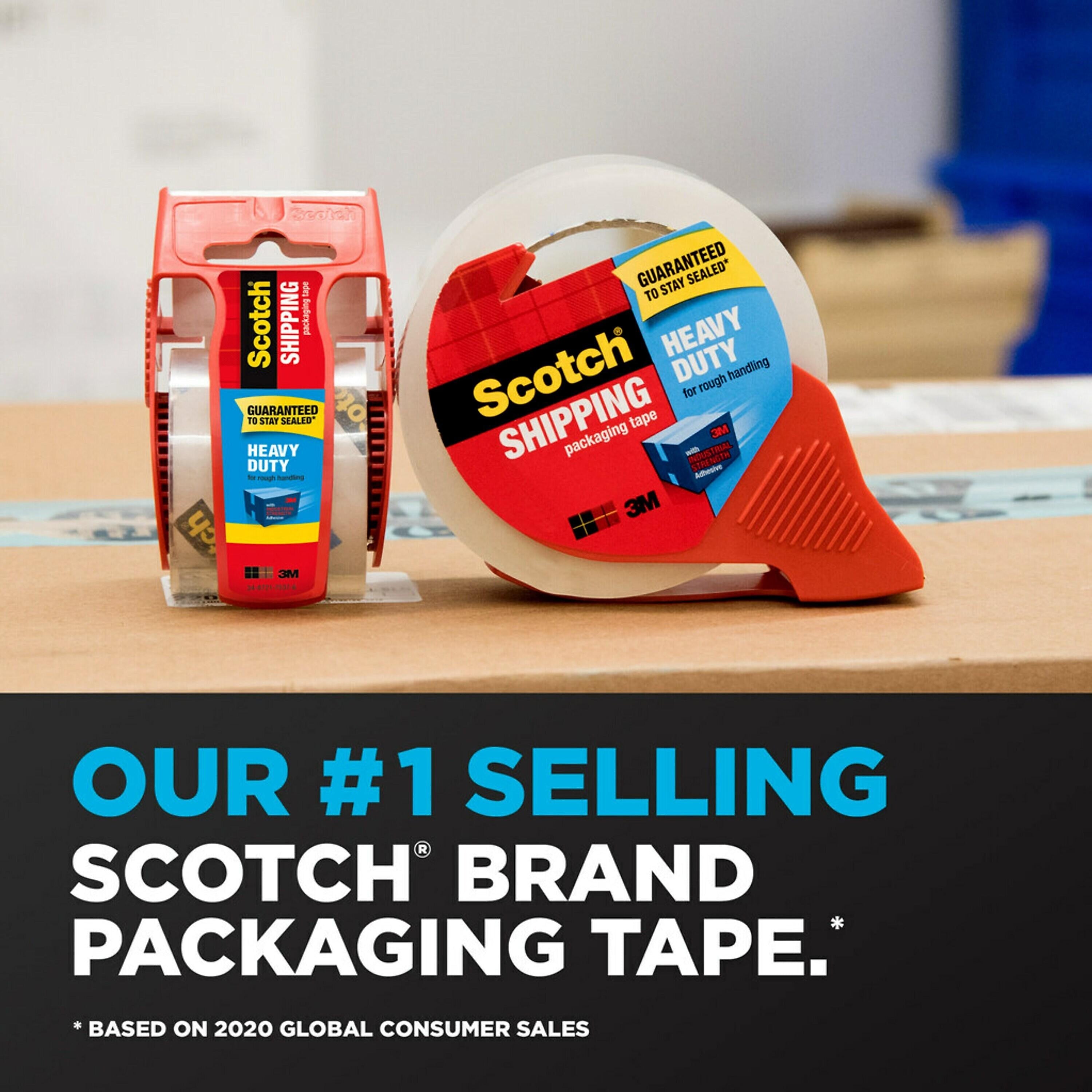 Scotch Heavy Duty Packing Tape with Dispenser, 1.88