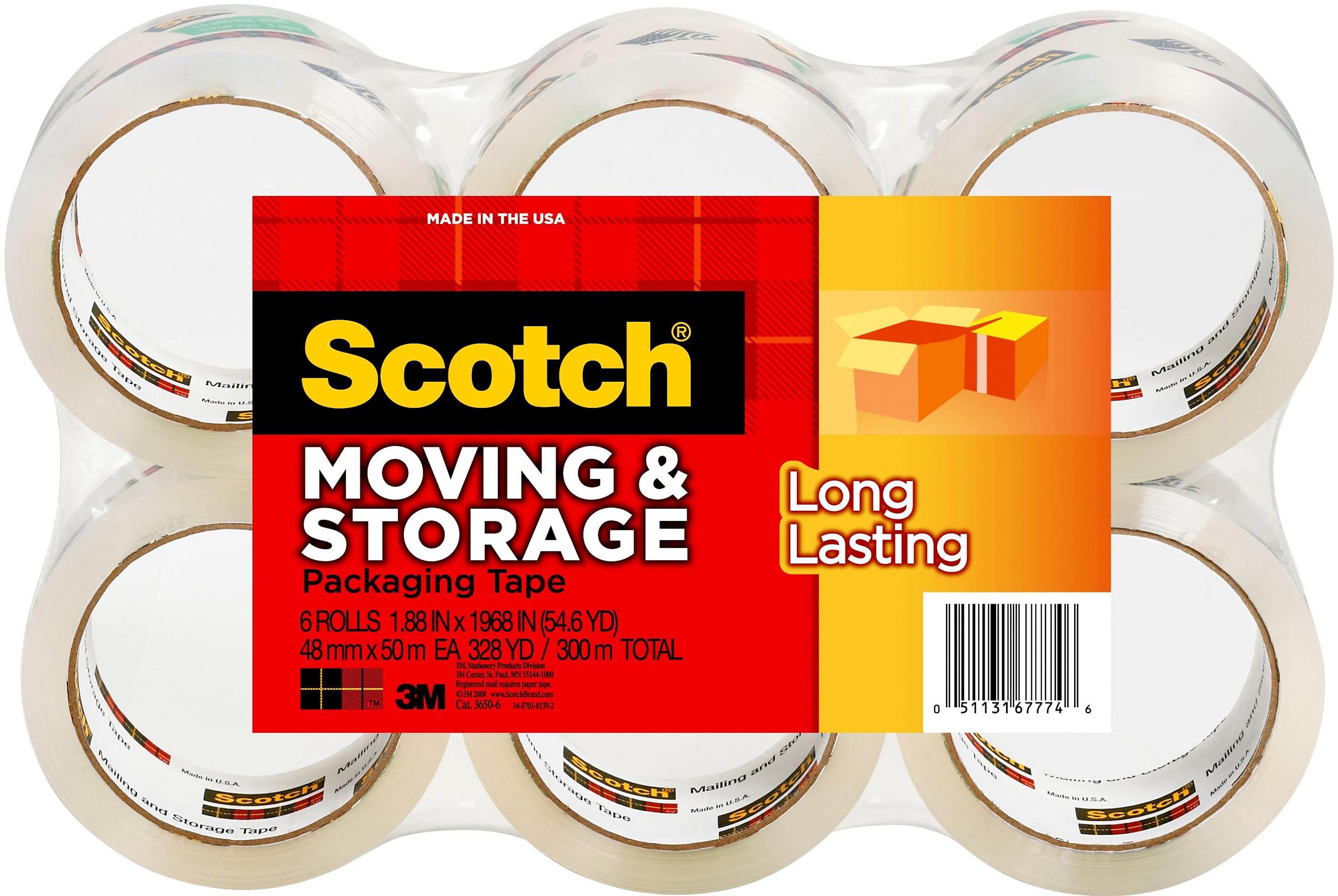 Scotch Long Lasting Storage Packing Tape, 1.88