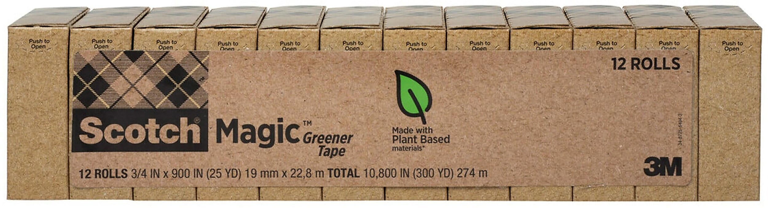 Scotch Magic Greener Invisible Tape Refill, 3/4