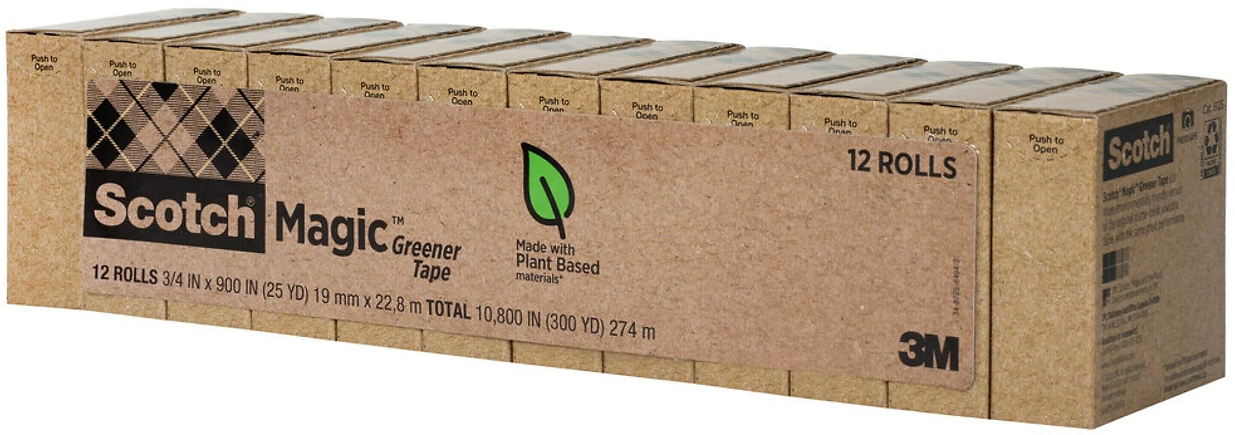 Scotch Magic Greener Invisible Tape Refill, 3/4