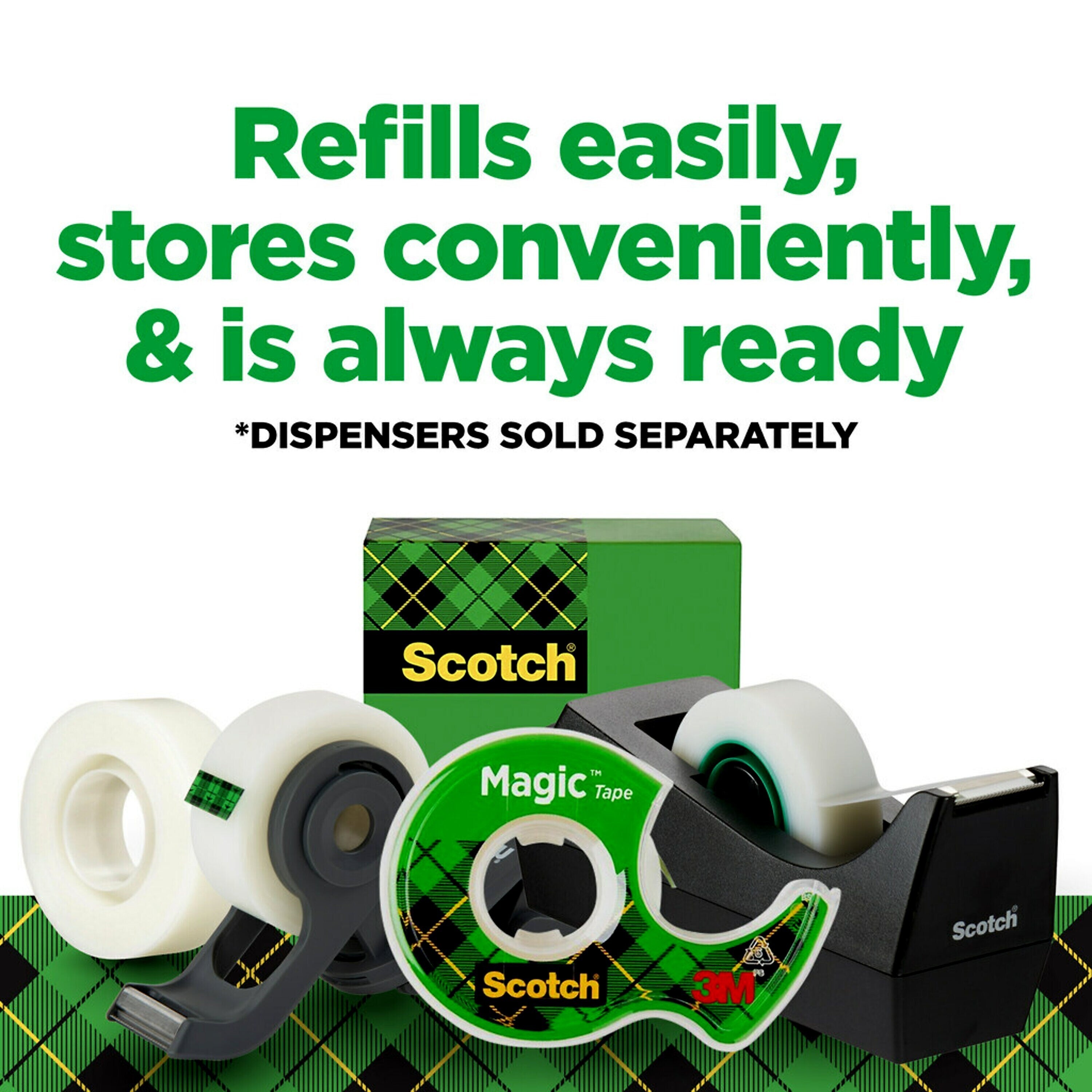 Scotch Magic Invisible Clear Tape Refill, 0.75