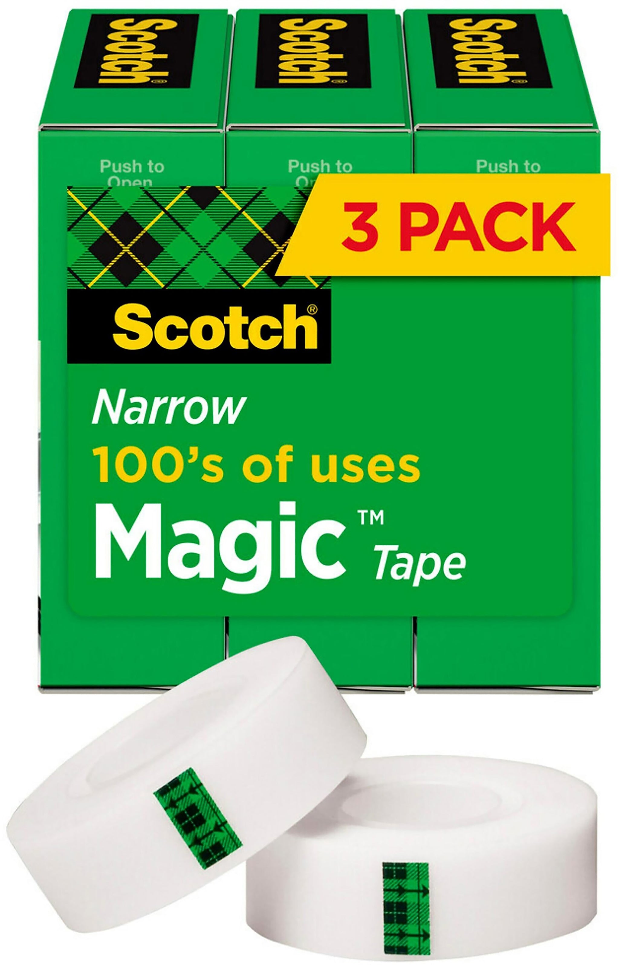 Scotch Magic Invisible Tape, 1/2