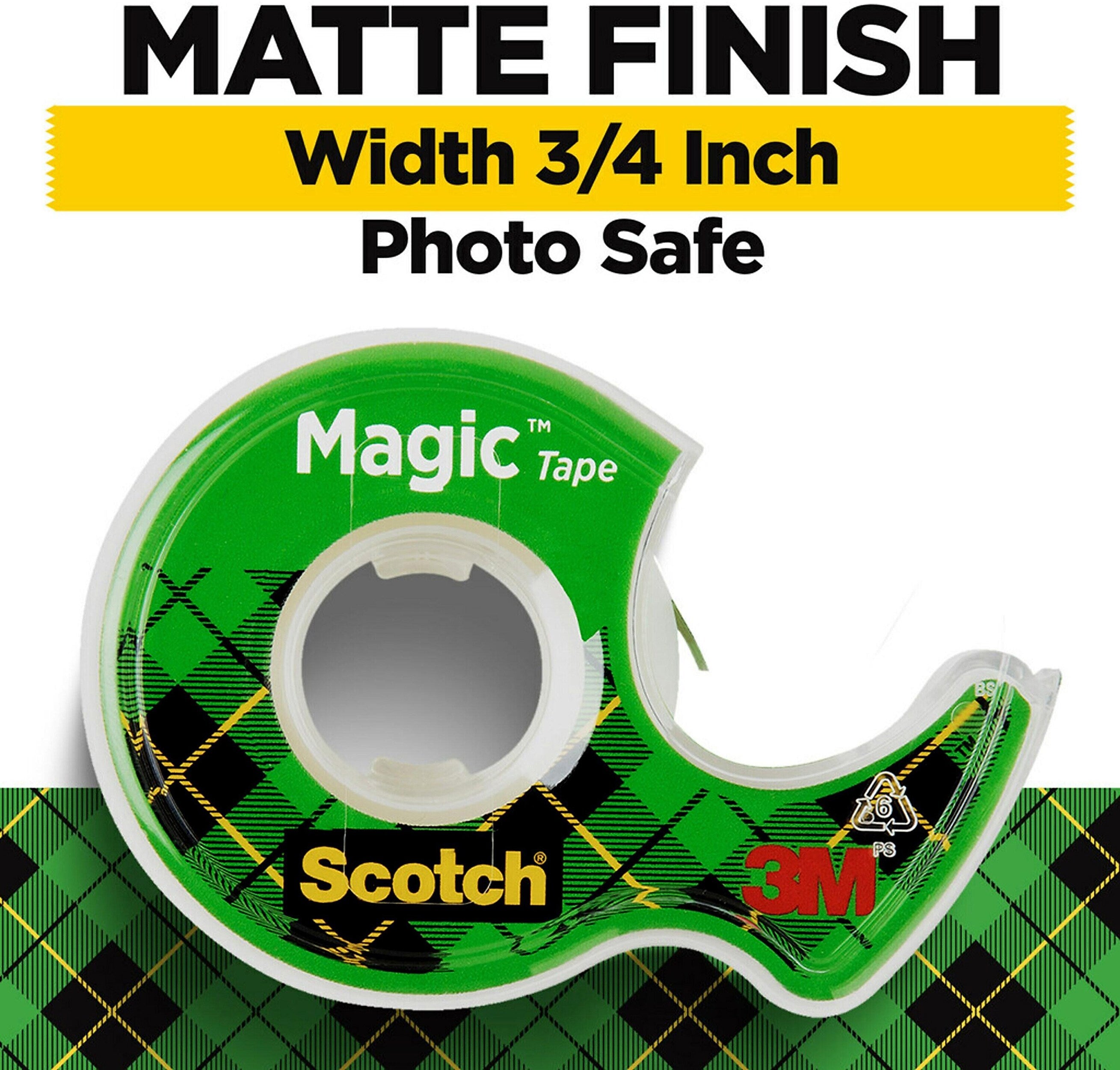 Scotch Magic Invisible Tape with Dispenser, 3/4