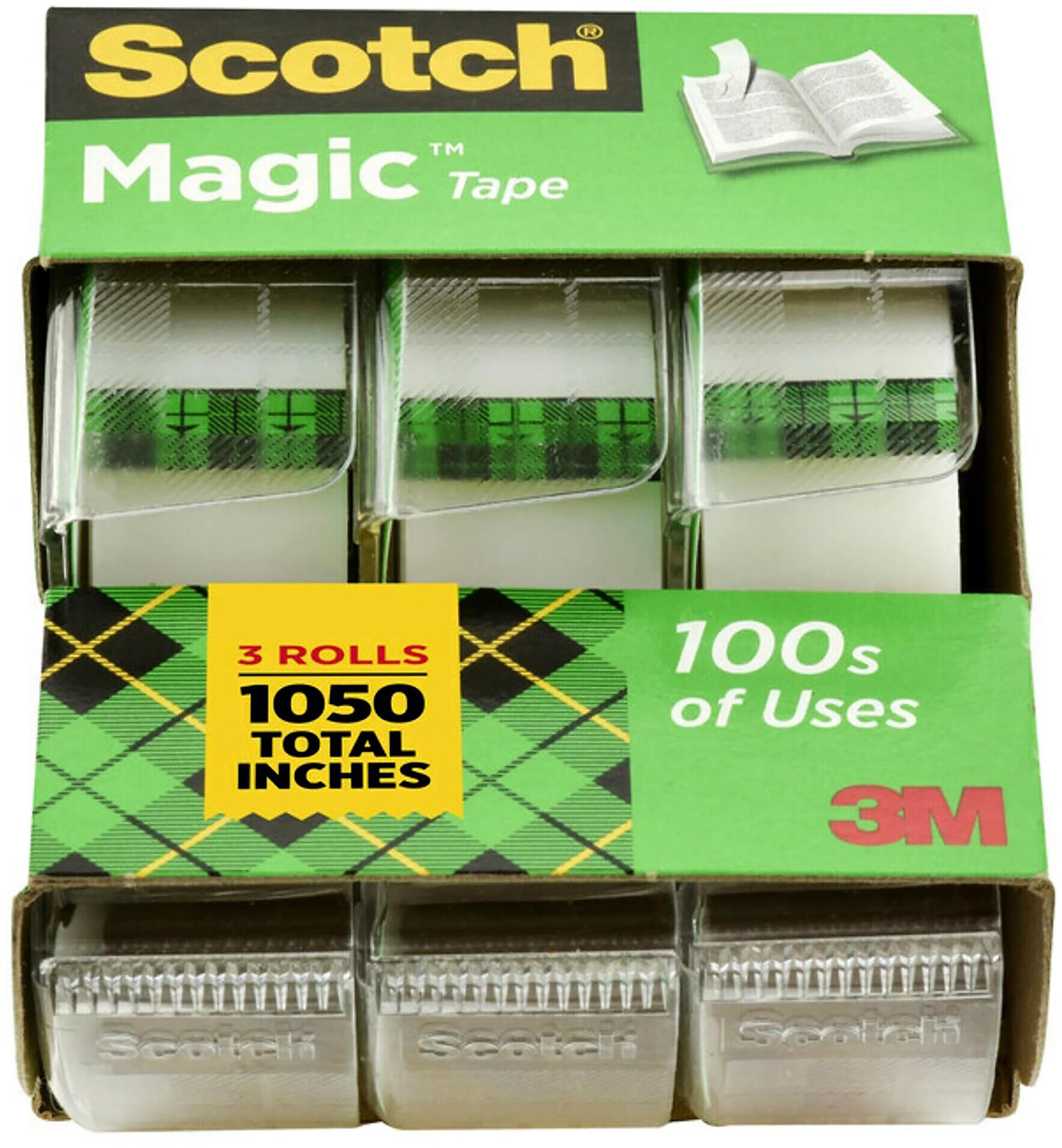 Scotch Magic Invisible Tape with Dispenser, 3/4