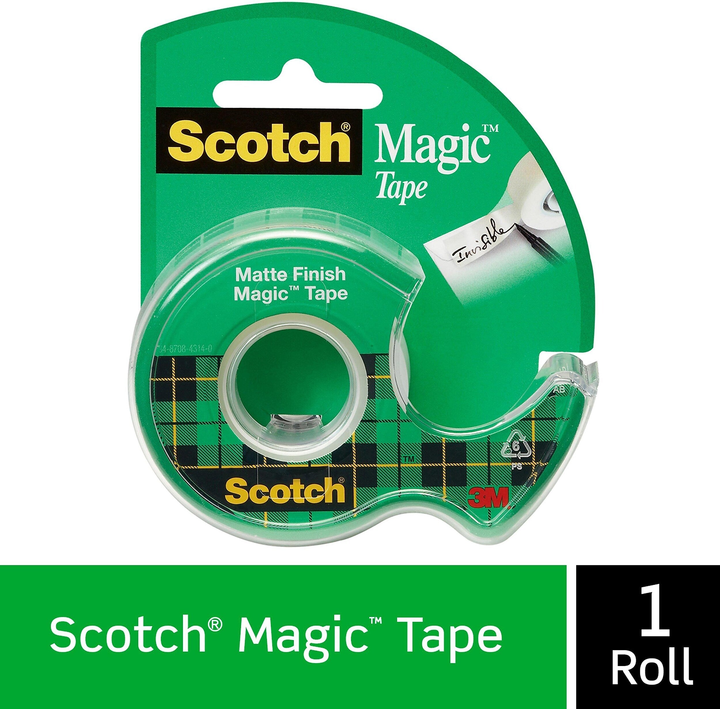 Scotch® Magic™ Invisible Tape with Dispenser, 3/4