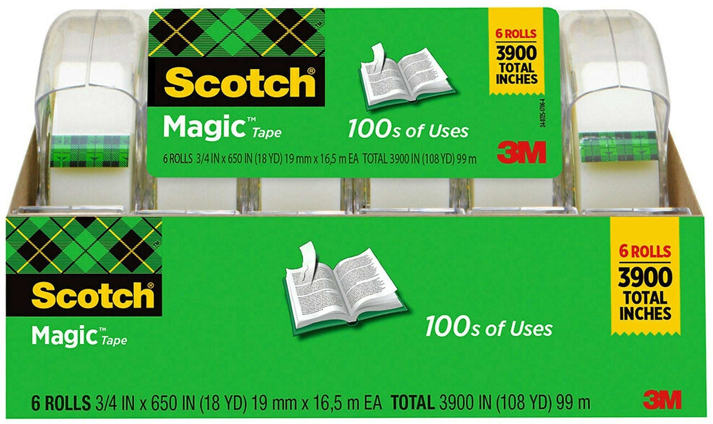 Scotch Magic Tape with Dispenser, 3/4