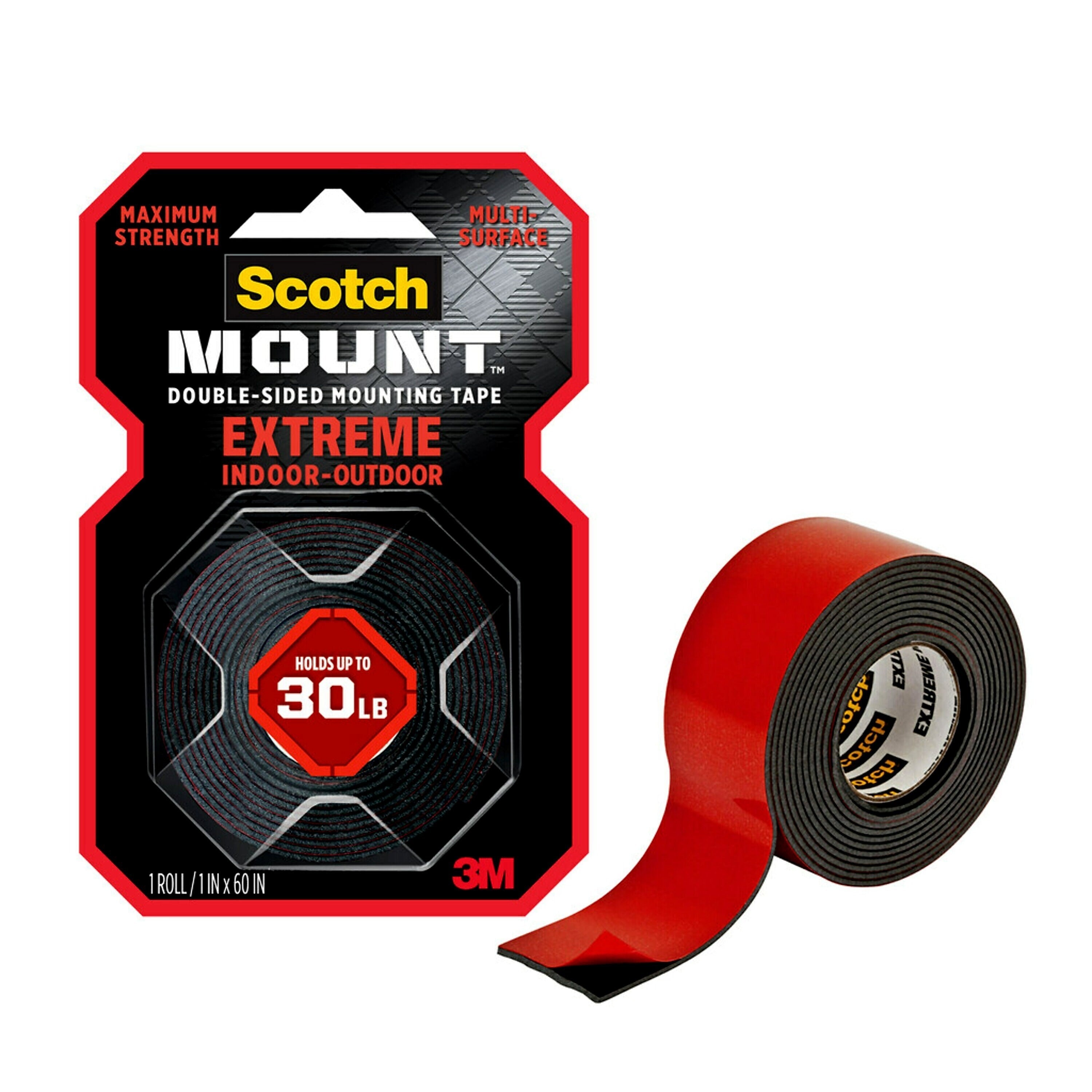 Scotch-Mount Extreme Double-Sided Mounting Tape, 1