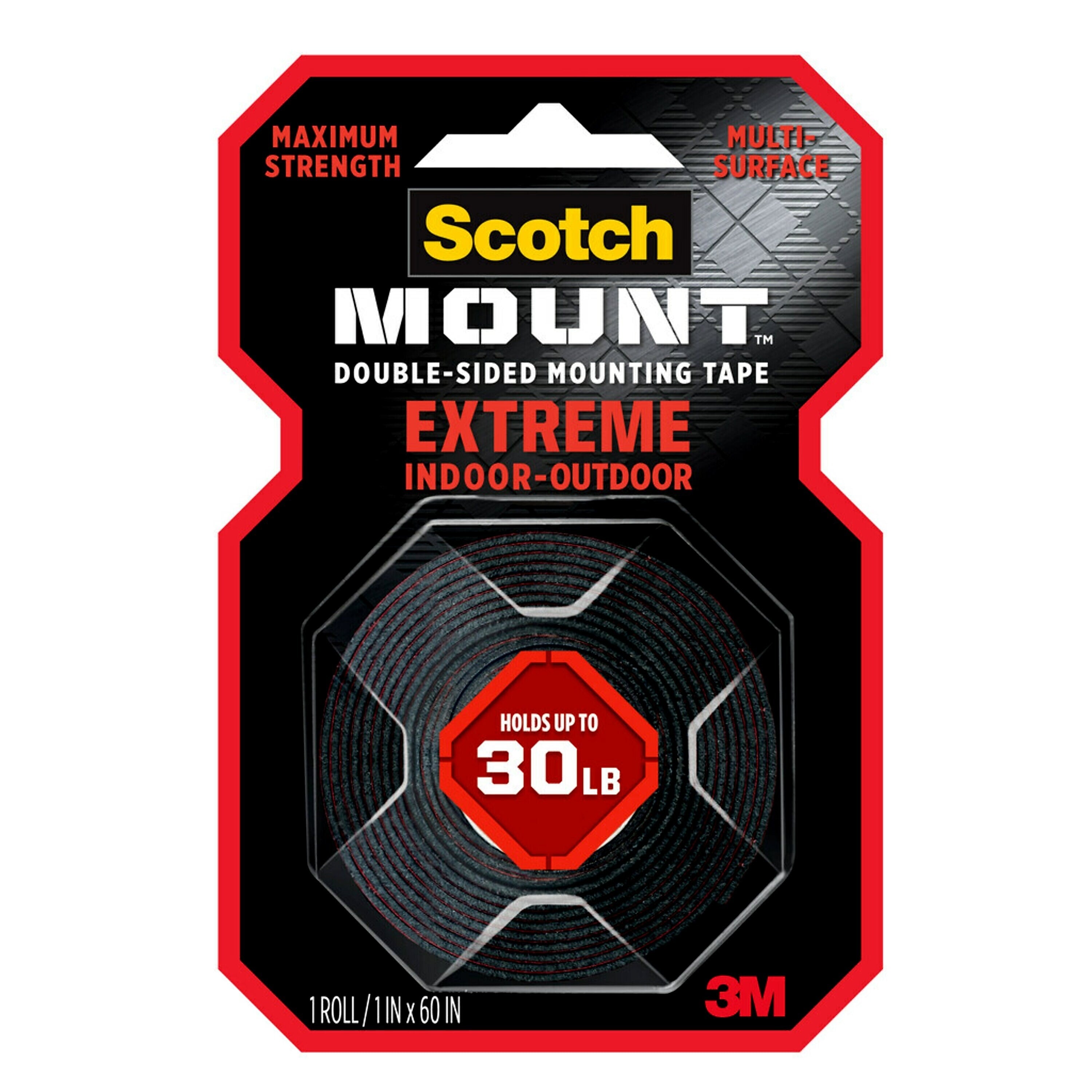 Scotch-Mount Extreme Double-Sided Mounting Tape, 1
