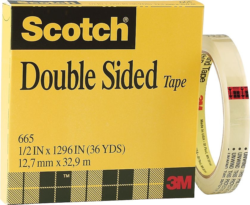 Scotch Permanent Double Sided Tape Refill, 1/2