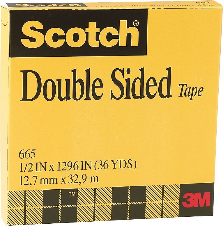 Scotch Permanent Double Sided Tape Refill, 1/2