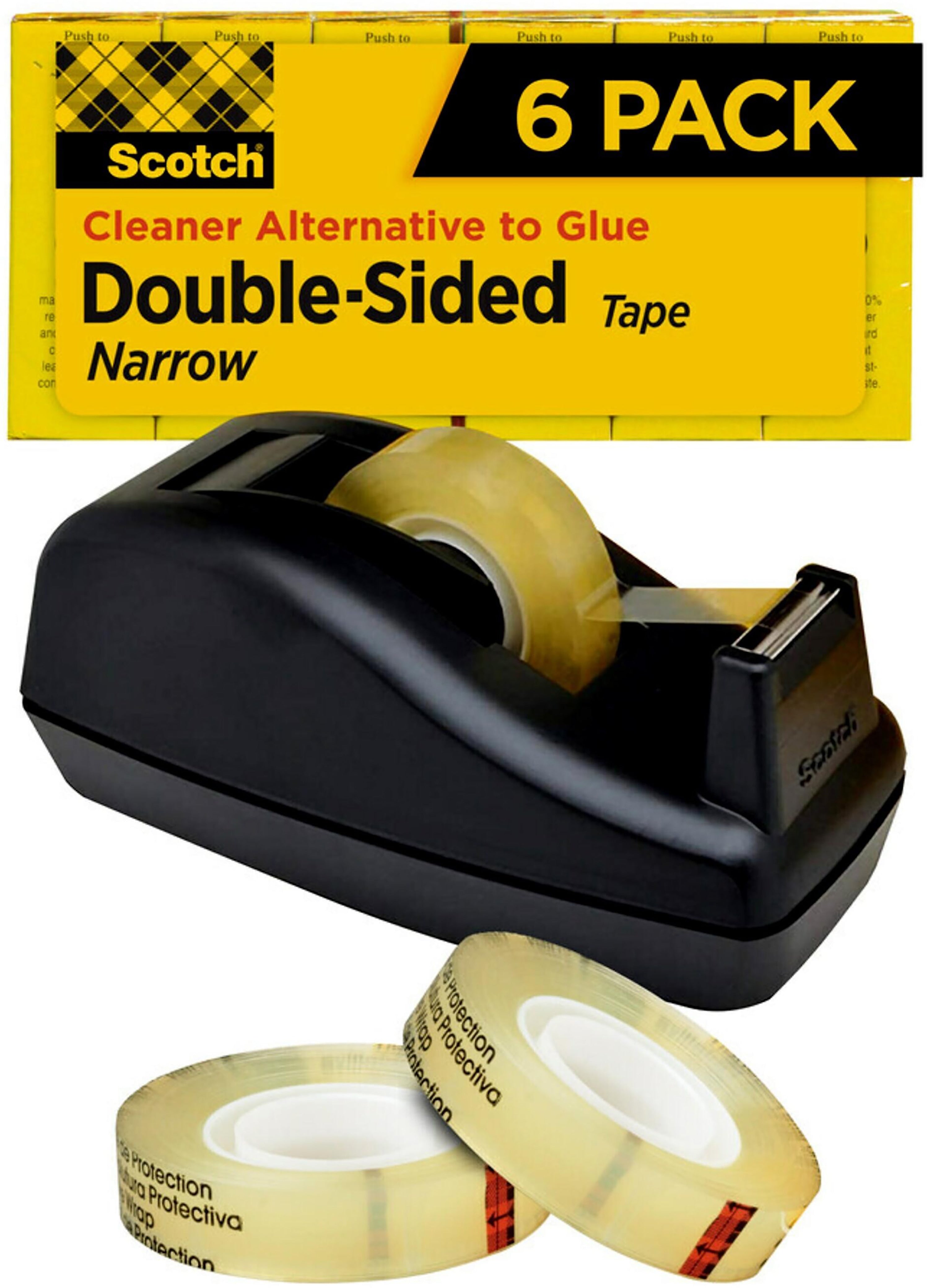 Scotch Permanent Double Sided Tape with Dispenser, 1/2