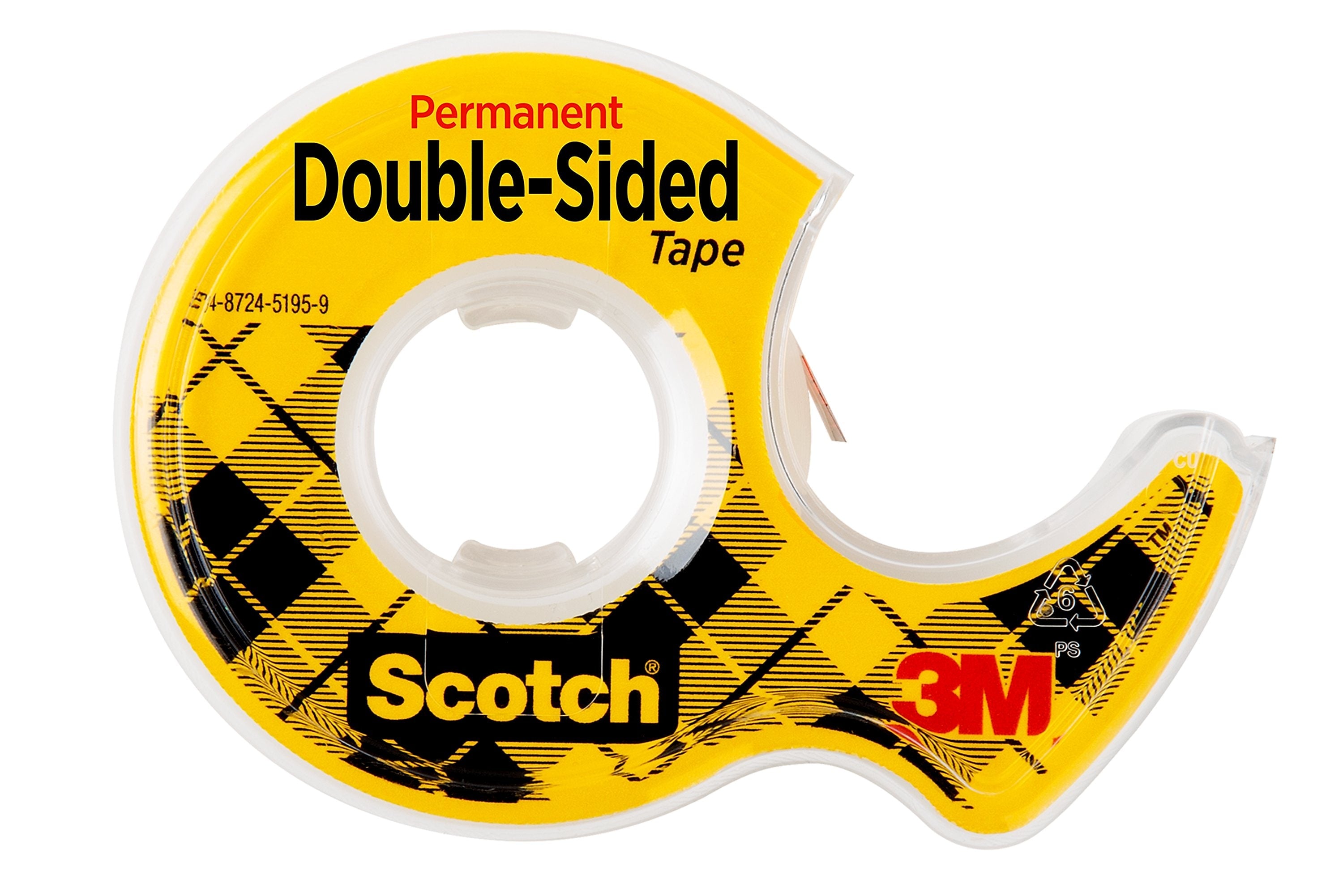 Scotch® Permanent Double Sided Tape w/Refillable Dispenser, 1/2