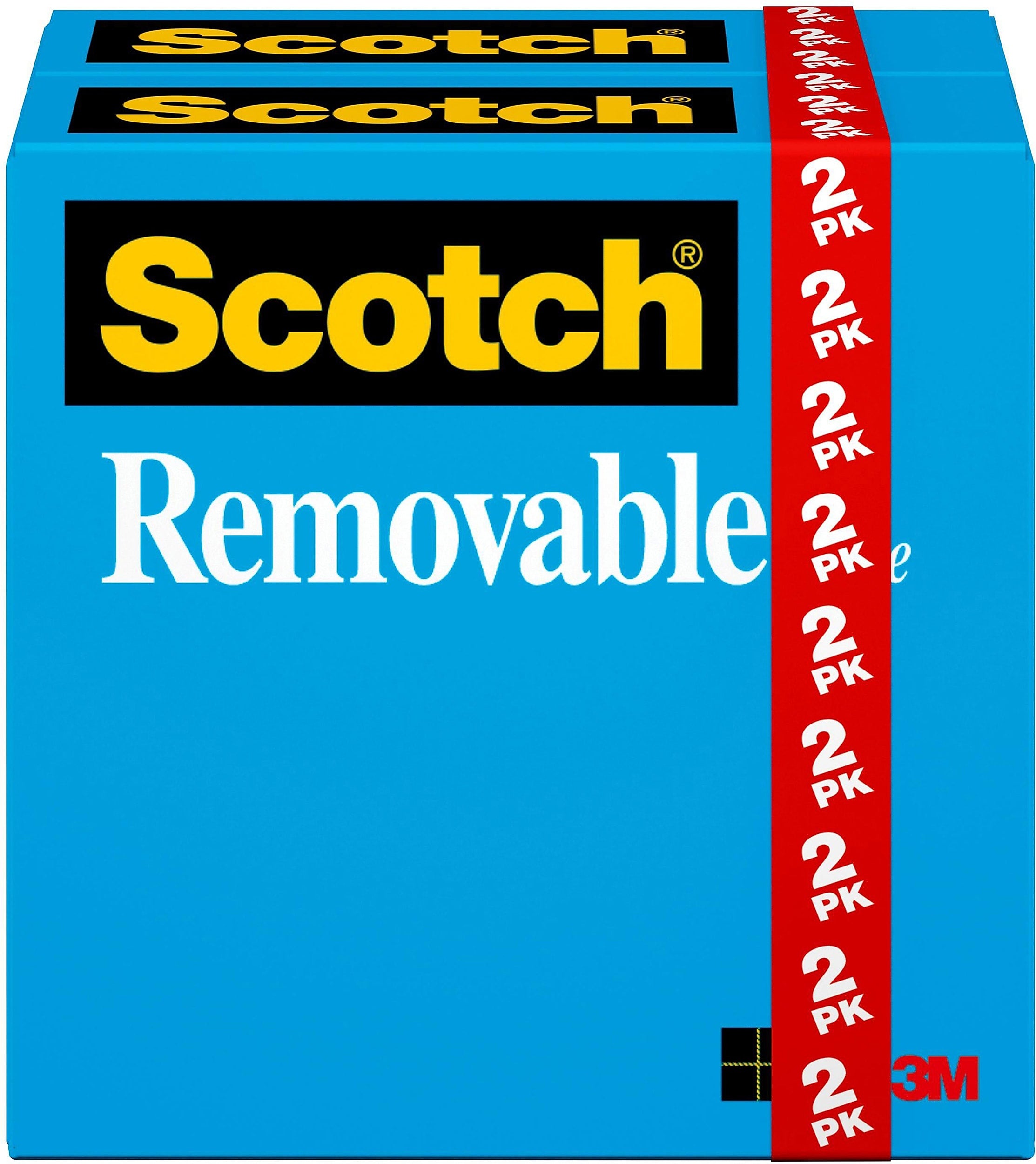 Scotch® Removable Invisible Tape, 3/4