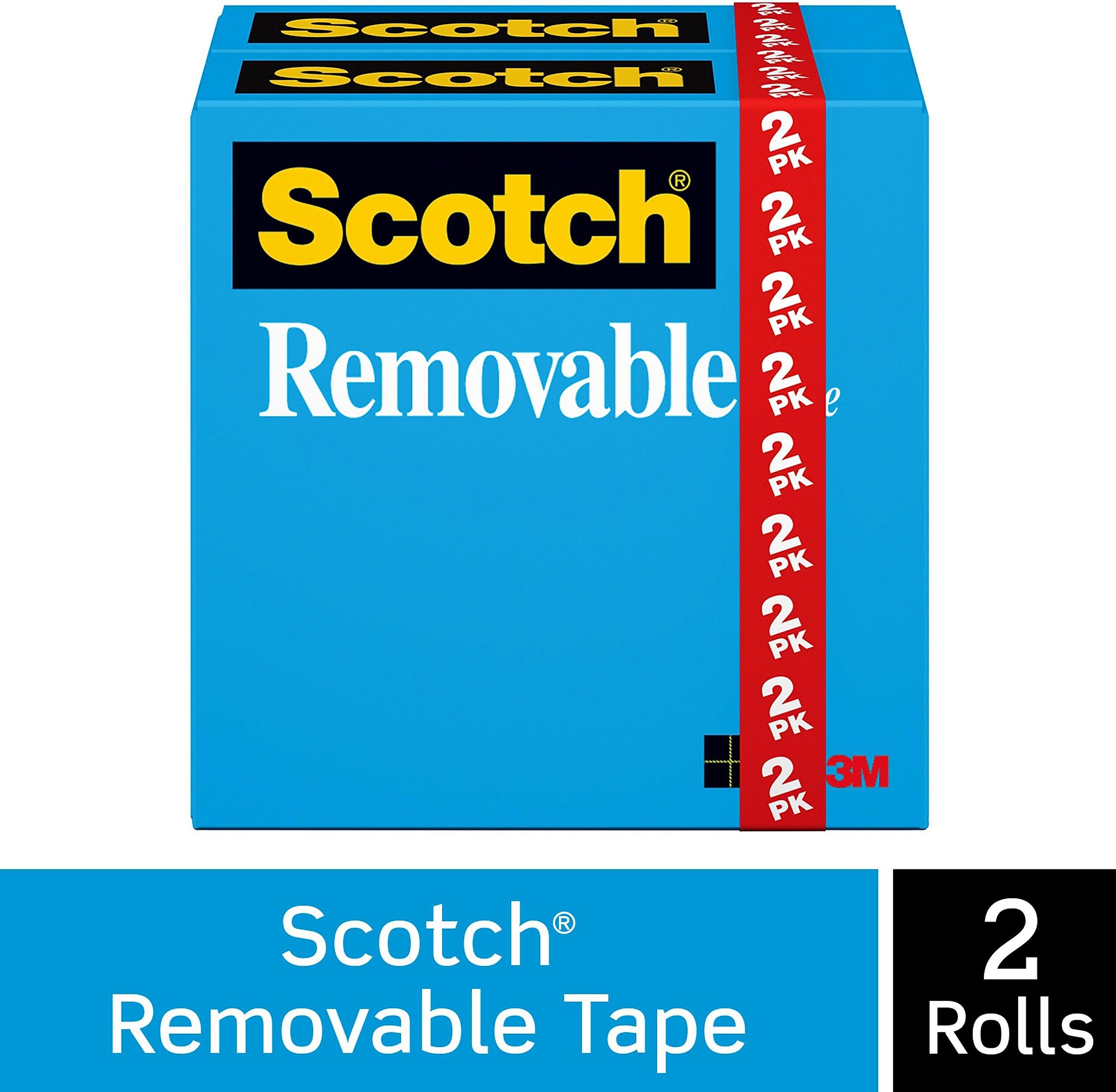 Scotch® Removable Invisible Tape, 3/4
