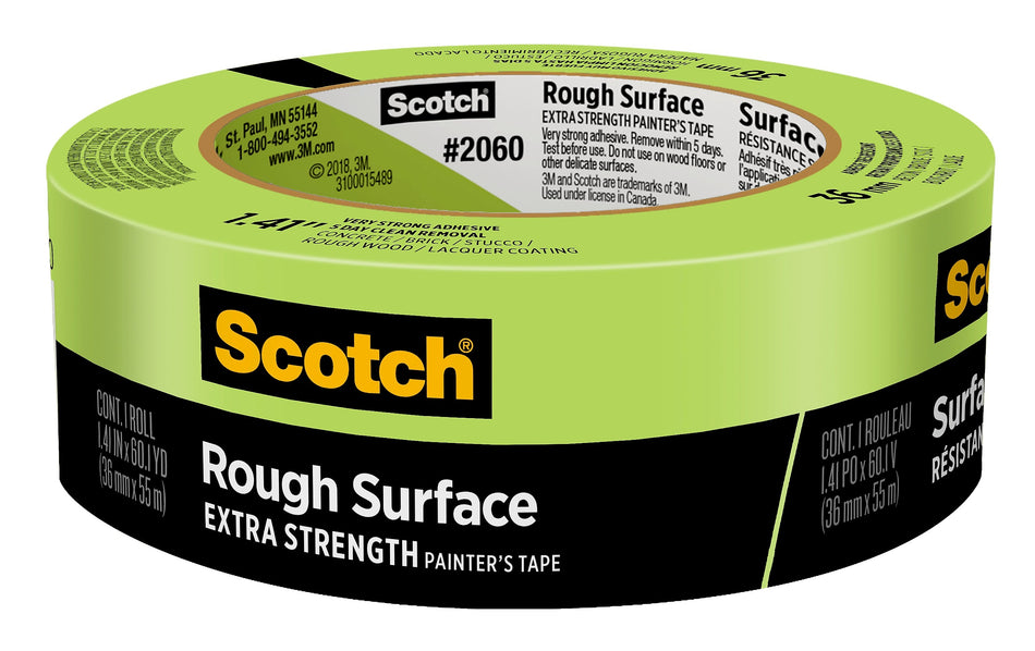 Scotch Rough Surface 1.41" x 60.1 yd. Heavy-Duty Painter's Tape