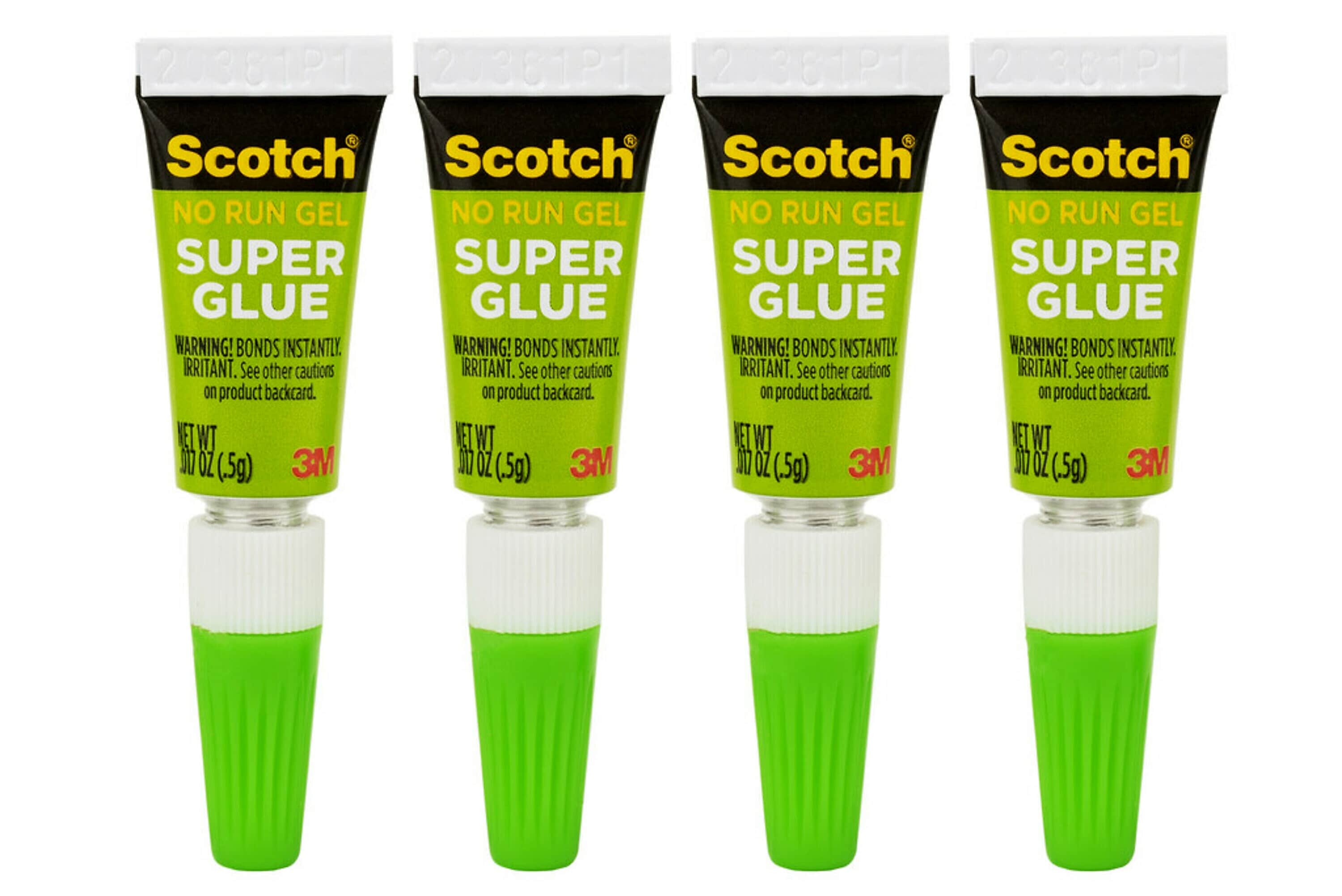 Scotch Single Use Super Glue, 0.17 oz., 4/Pack